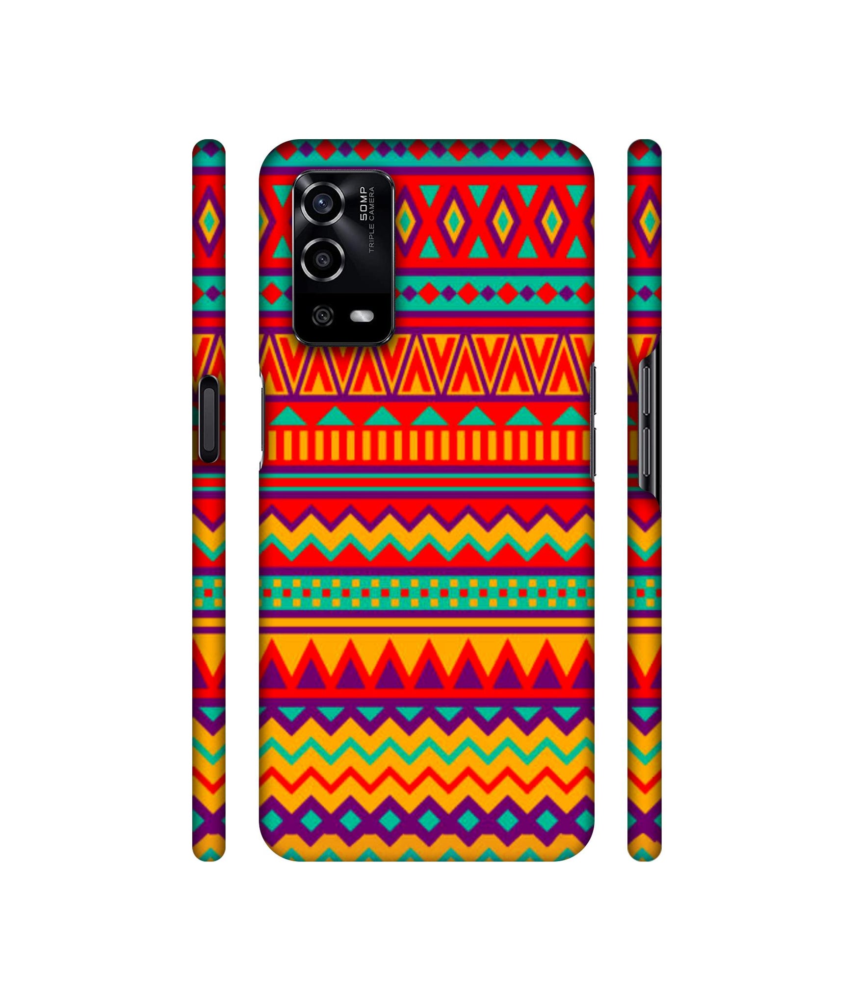 Multicolor Rangoli Art Designer Hard Back Cover for Oppo A55 4G