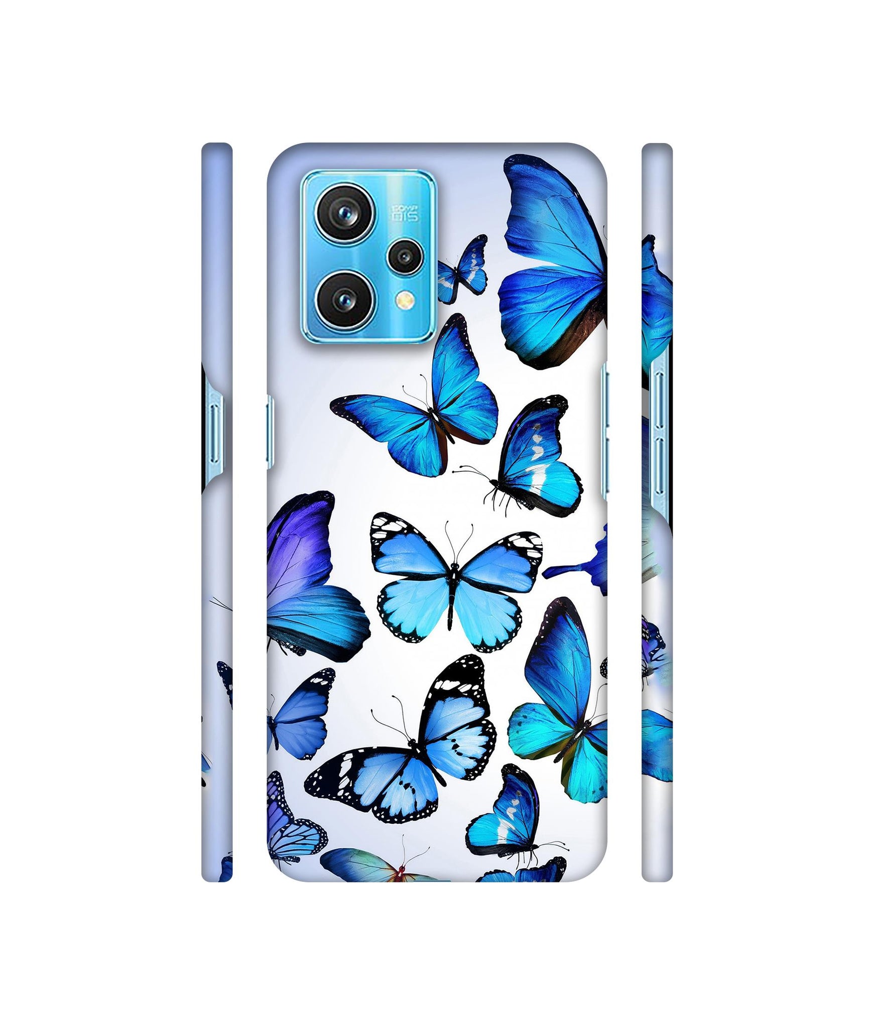 Colorful Flying Butterfly Designer Hard Back Cover for Realme 9 Pro Plus 5G