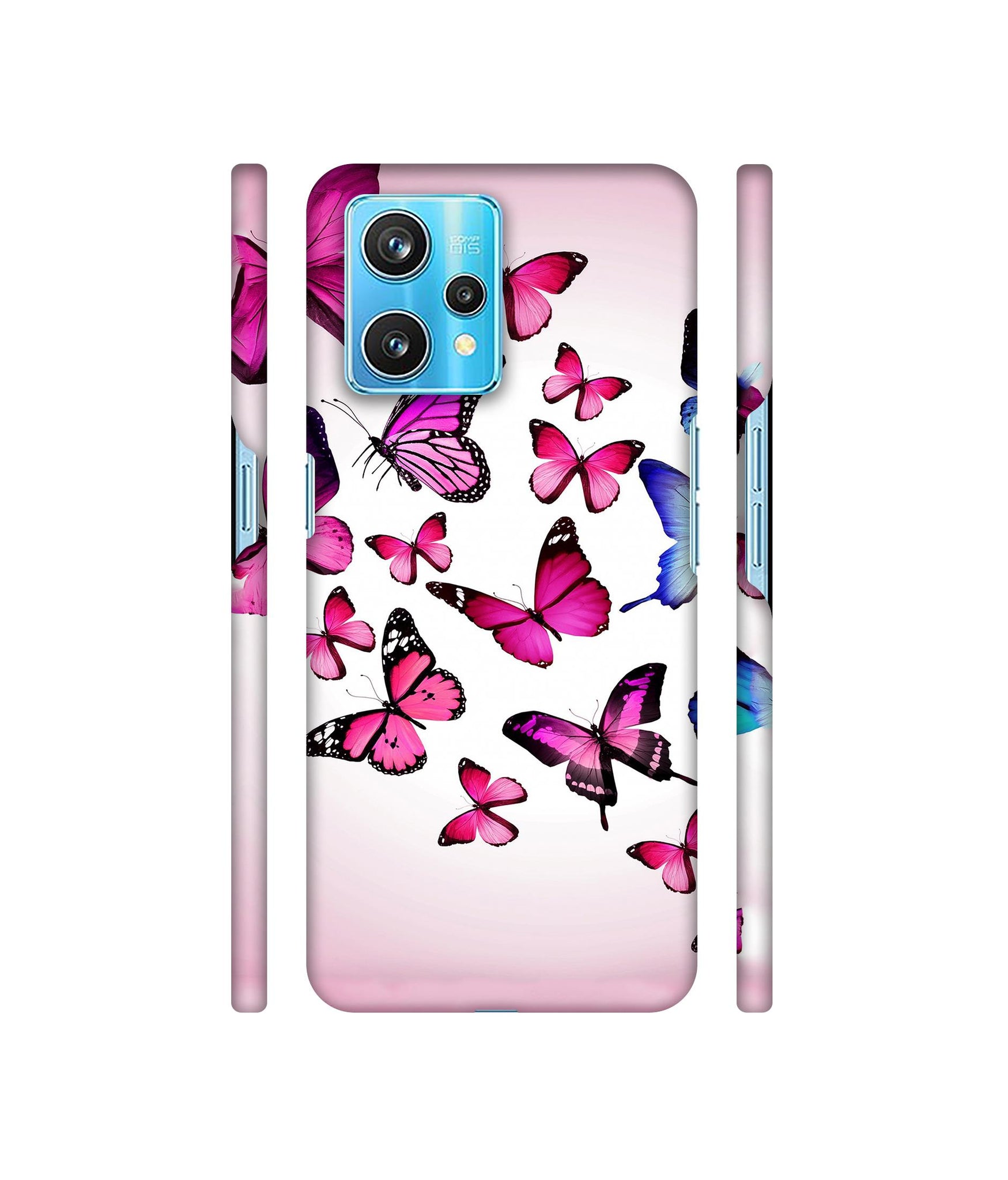Flying Colorful Butterfly Designer Hard Back Cover for Realme 9 Pro Plus 5G