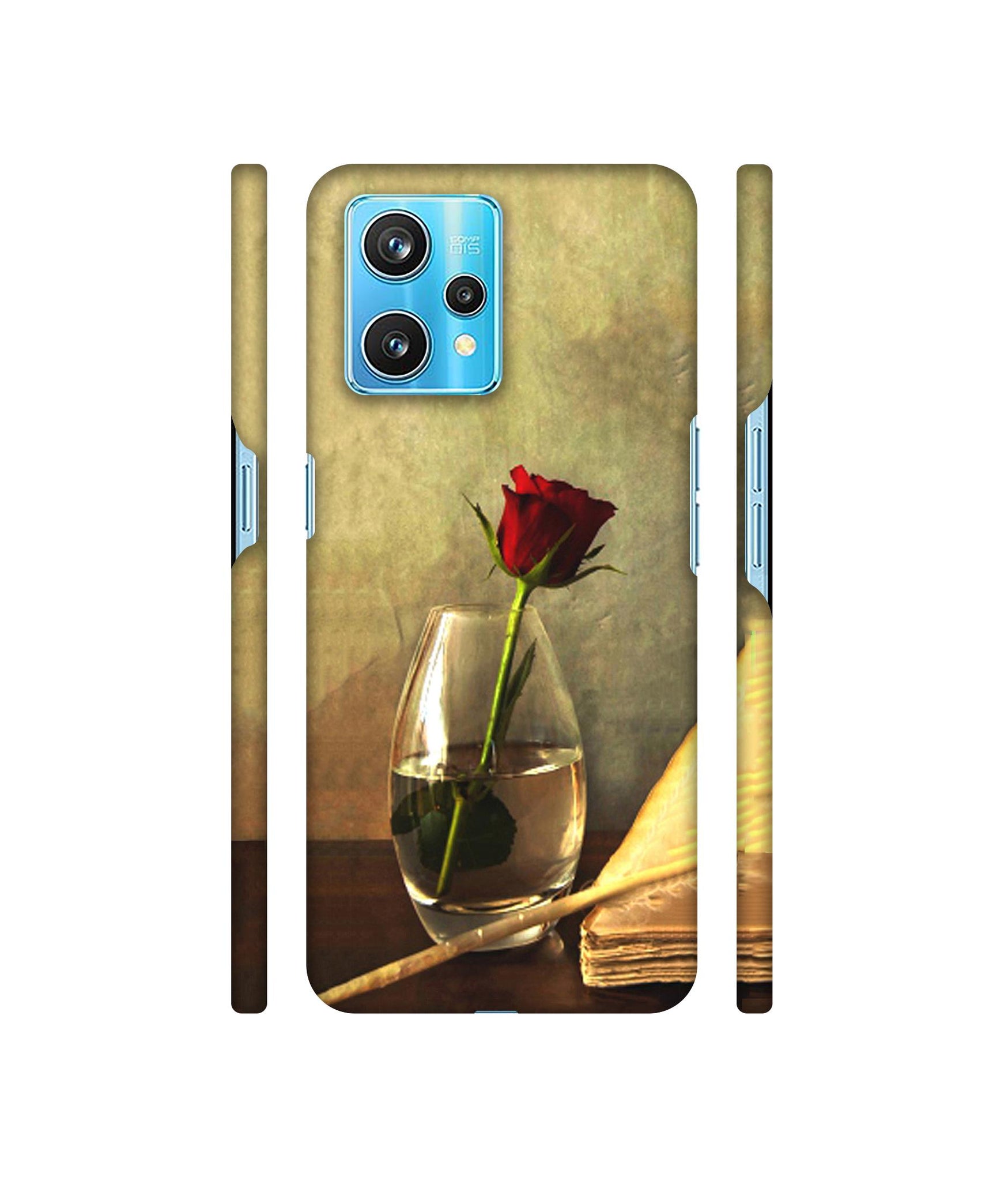 Red Rose in Glass Designer Hard Back Cover for Realme 9 Pro Plus 5G