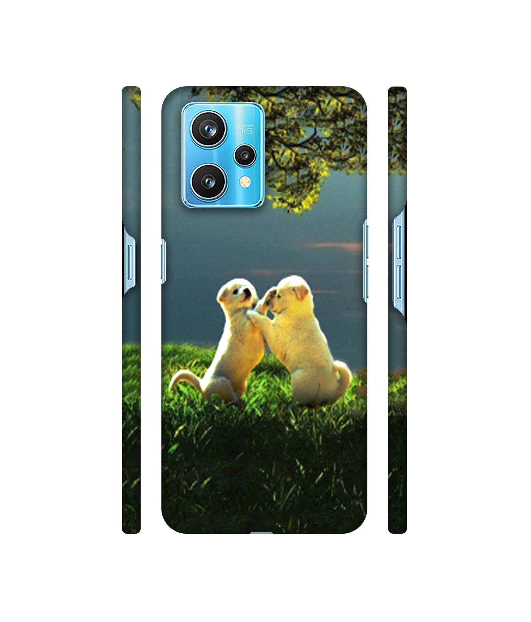 Puppy Couple Play Kids Nature Designer Hard Back Cover for Realme 9 Pro Plus 5G