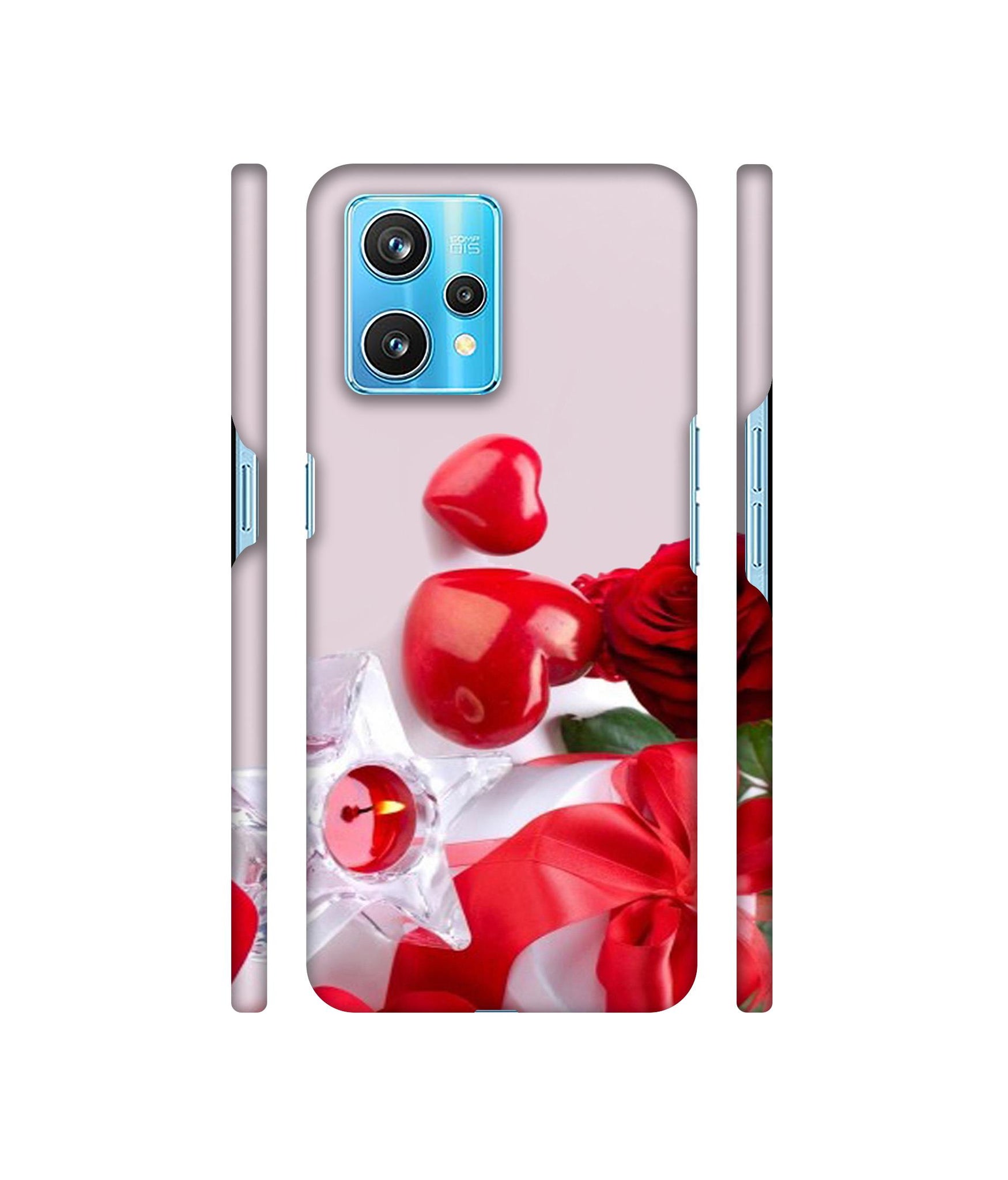 Red Rose Heart Valentines Couple Designer Hard Back Cover for Realme 9 Pro Plus 5G