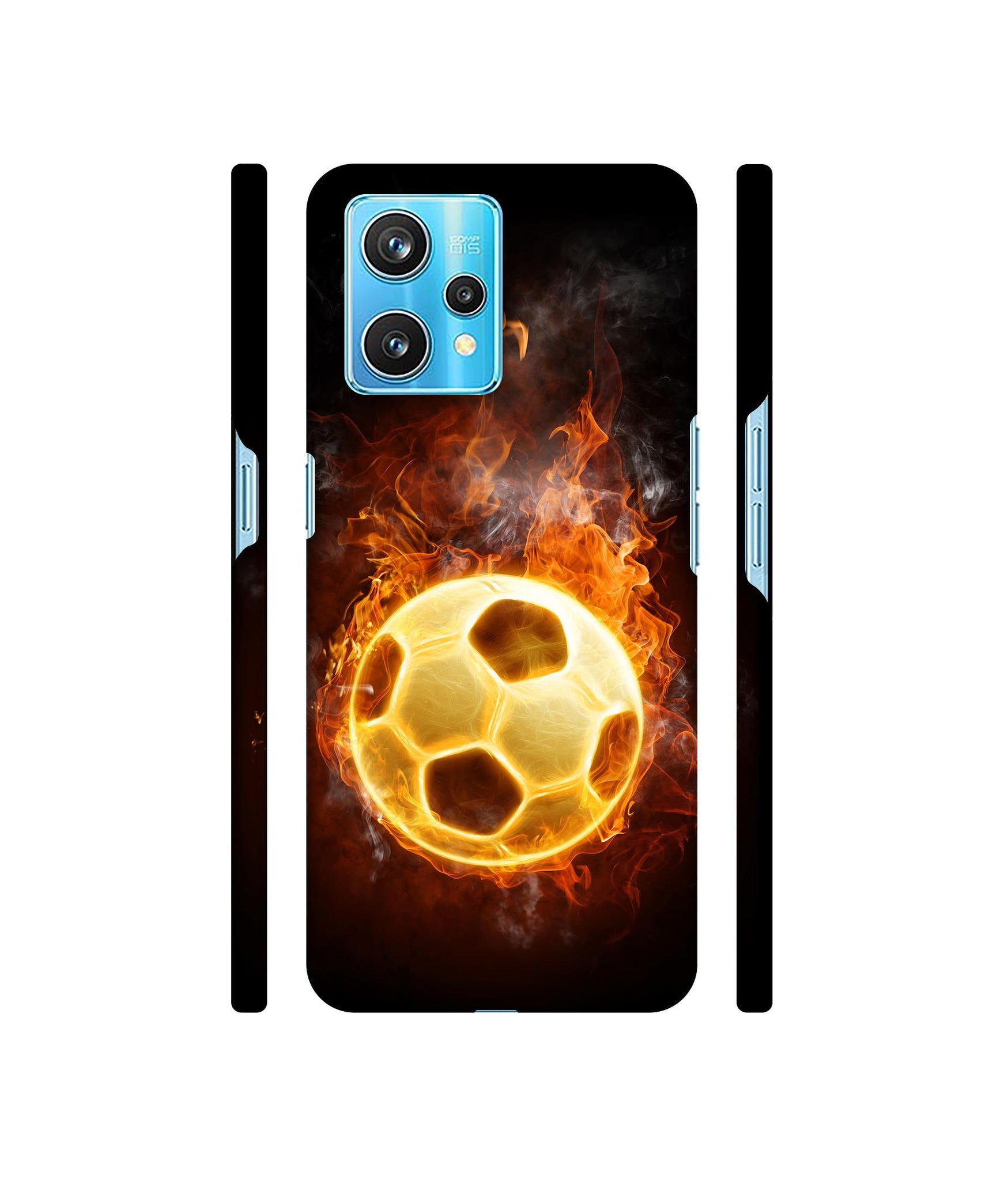 Football & Fire Designer Hard Back Cover for Realme 9 Pro Plus 5G