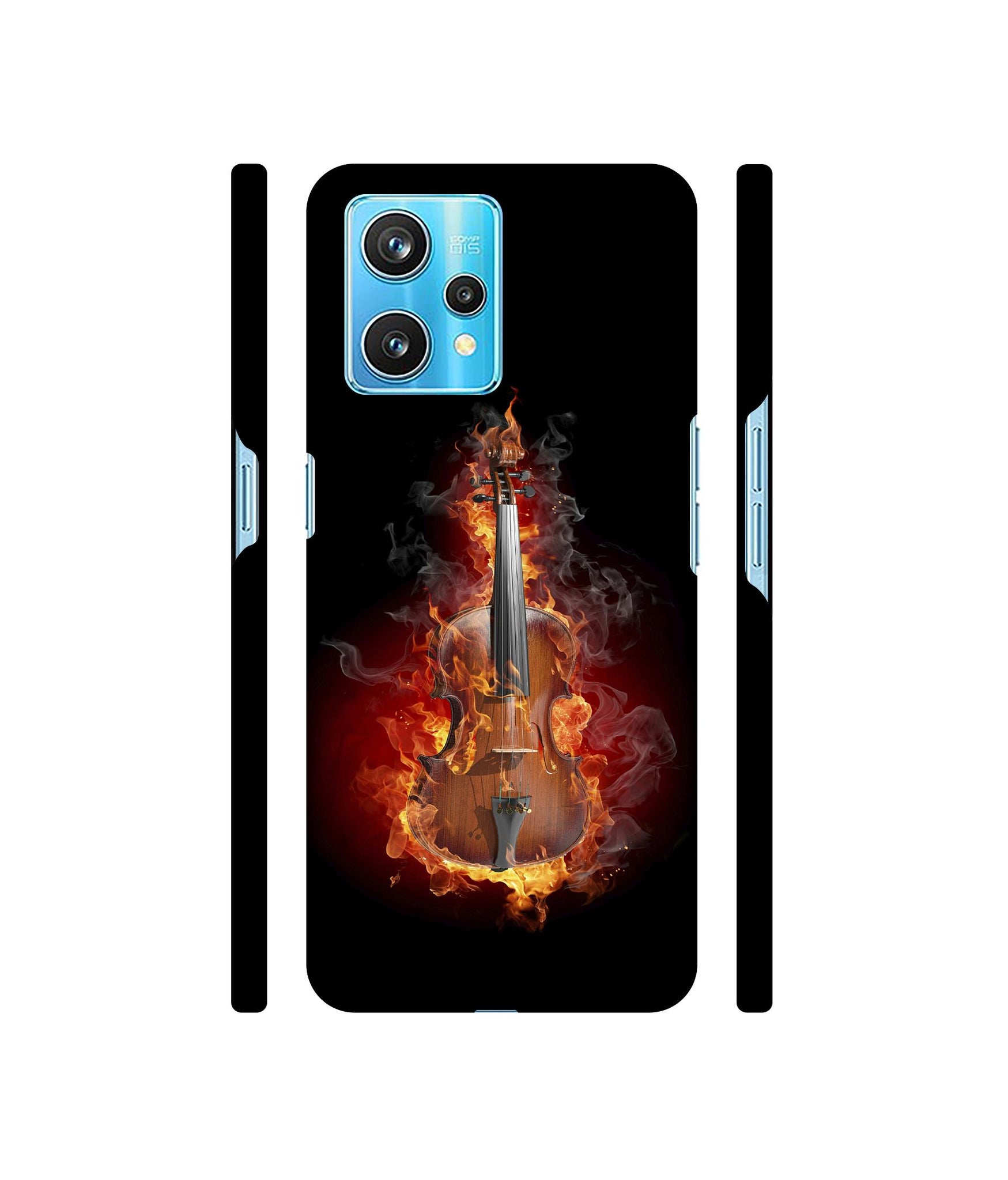 Burning Violin Designer Hard Back Cover for Realme 9 Pro Plus 5G