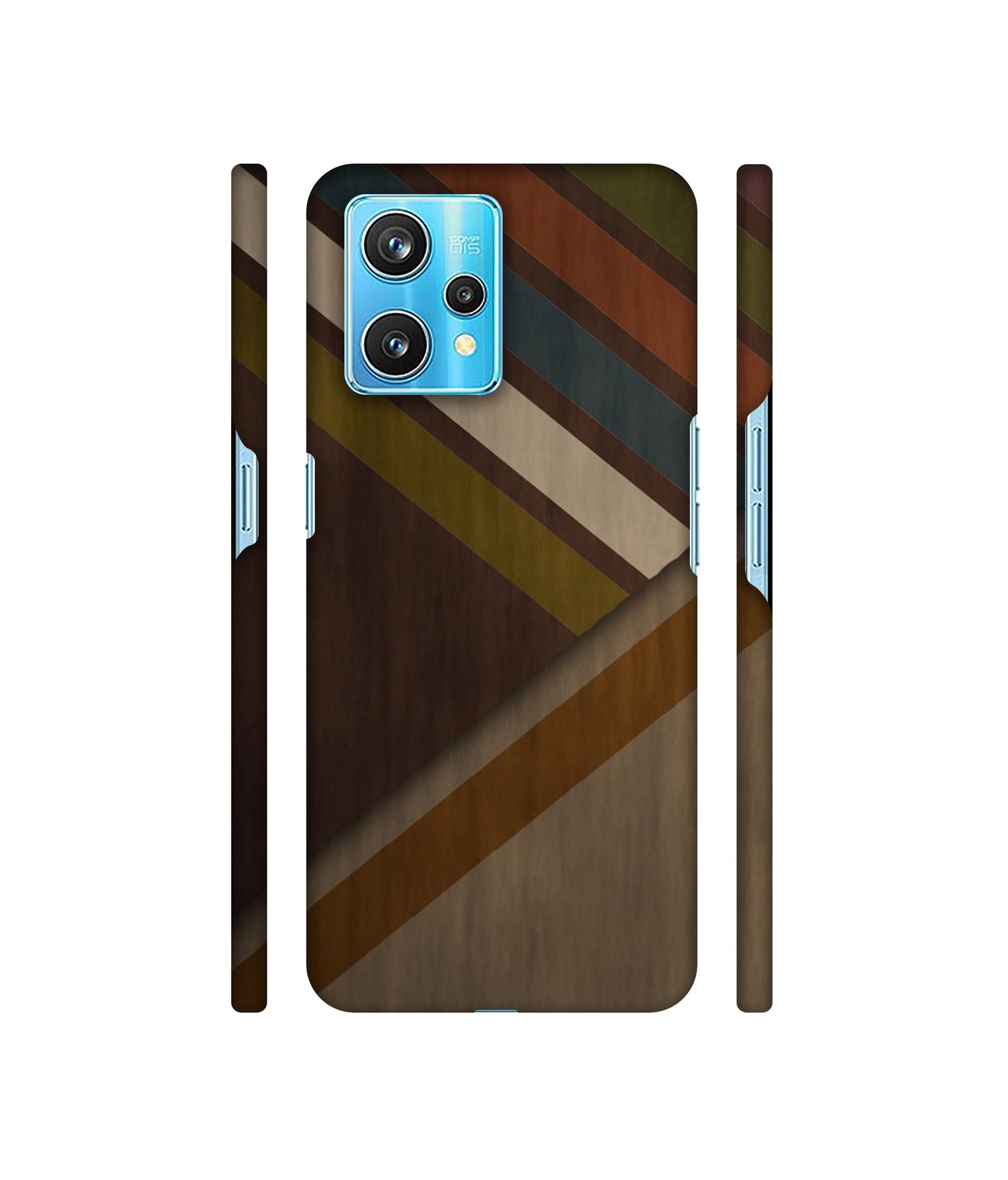 Colorful Wooden Pattern Designer Hard Back Cover for Realme 9 Pro Plus 5G