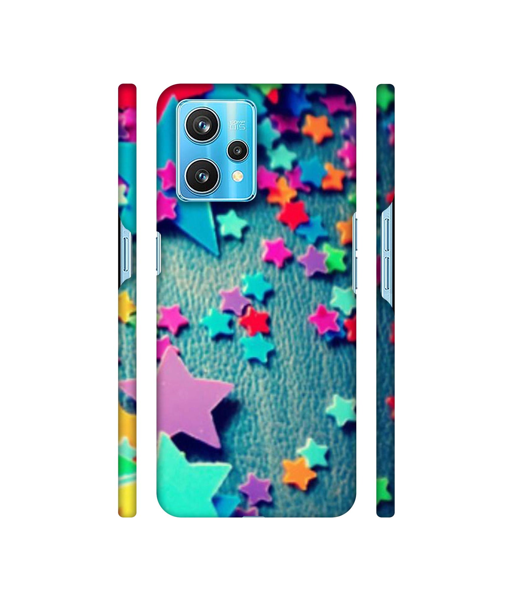 Colorful Stars Designer Hard Back Cover for Realme 9 Pro Plus 5G