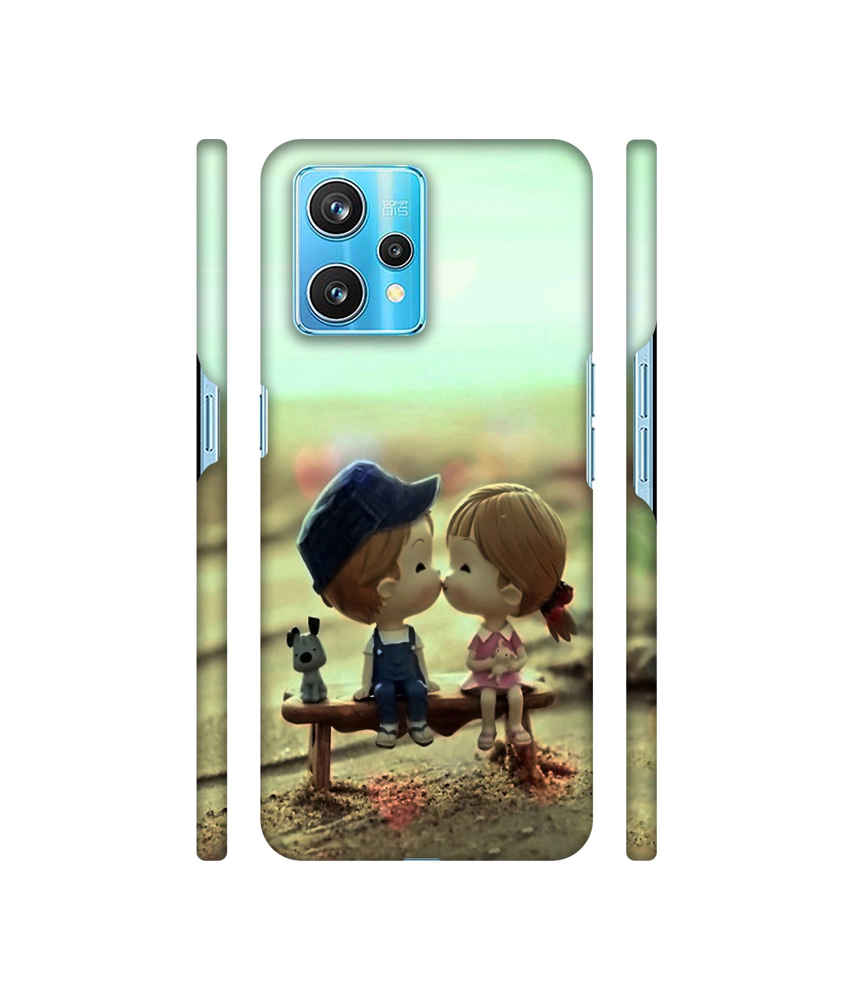 Love Couples Pattern Designer Hard Back Cover for Realme 9 Pro Plus 5G