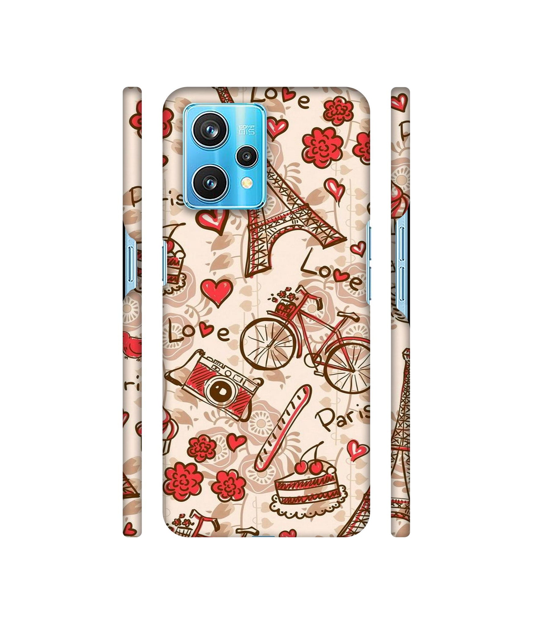 Vintage Paris Designer Hard Back Cover for Realme 9 Pro Plus 5G