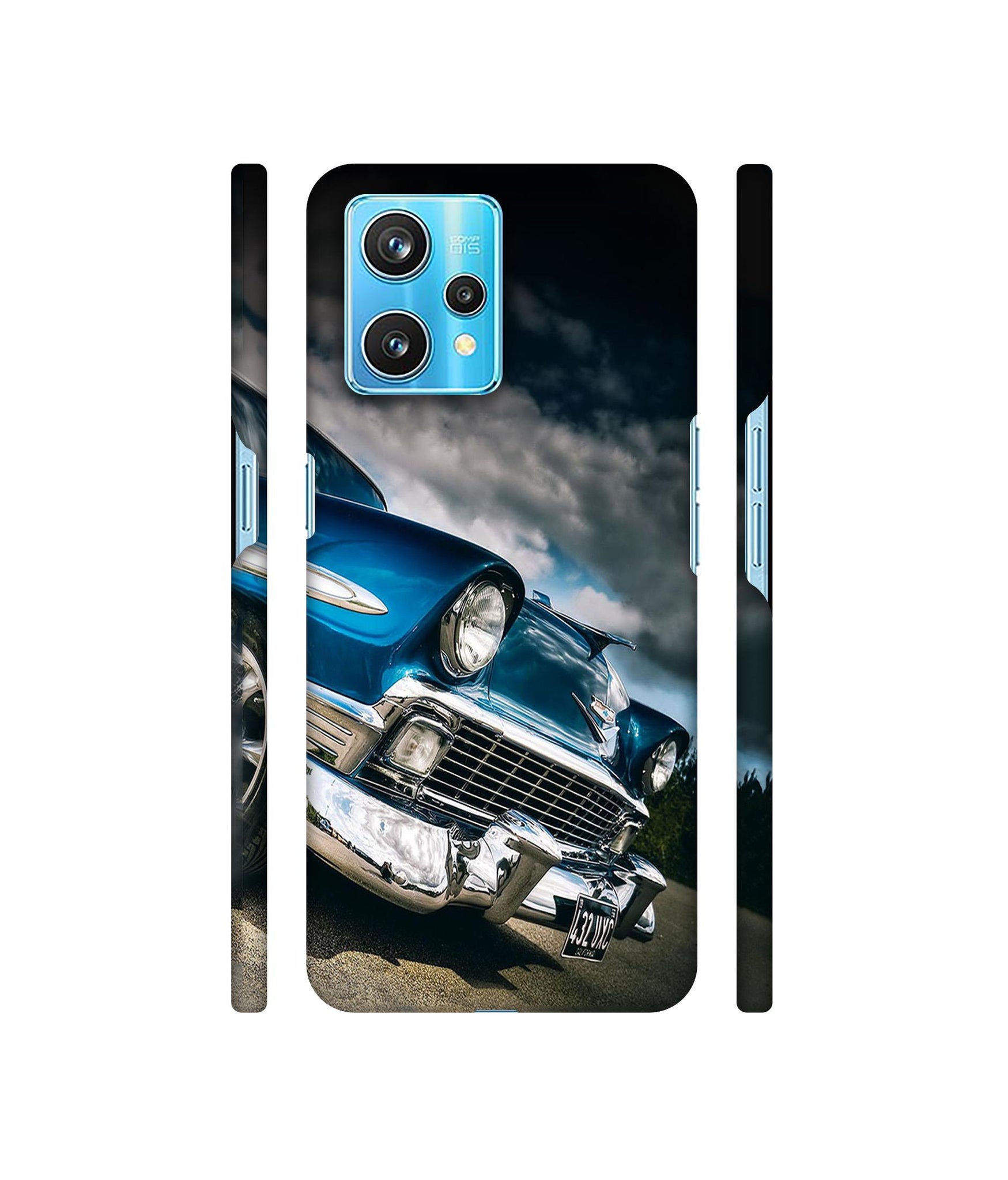 Vintage Car Pattern Designer Hard Back Cover for Realme 9 Pro Plus 5G