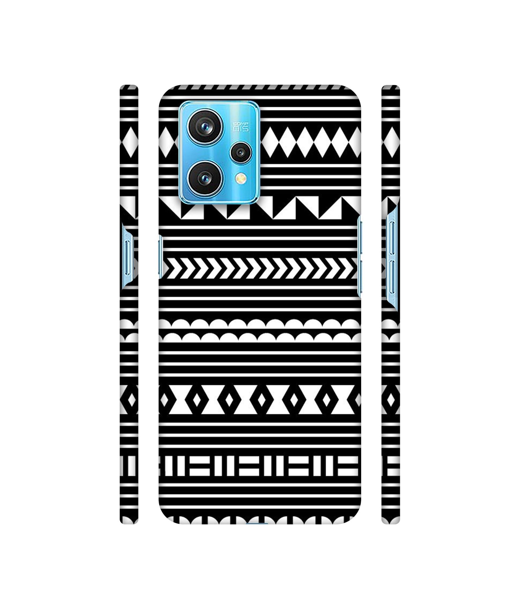 Black Pattern Designer Hard Back Cover for Realme 9 Pro Plus 5G