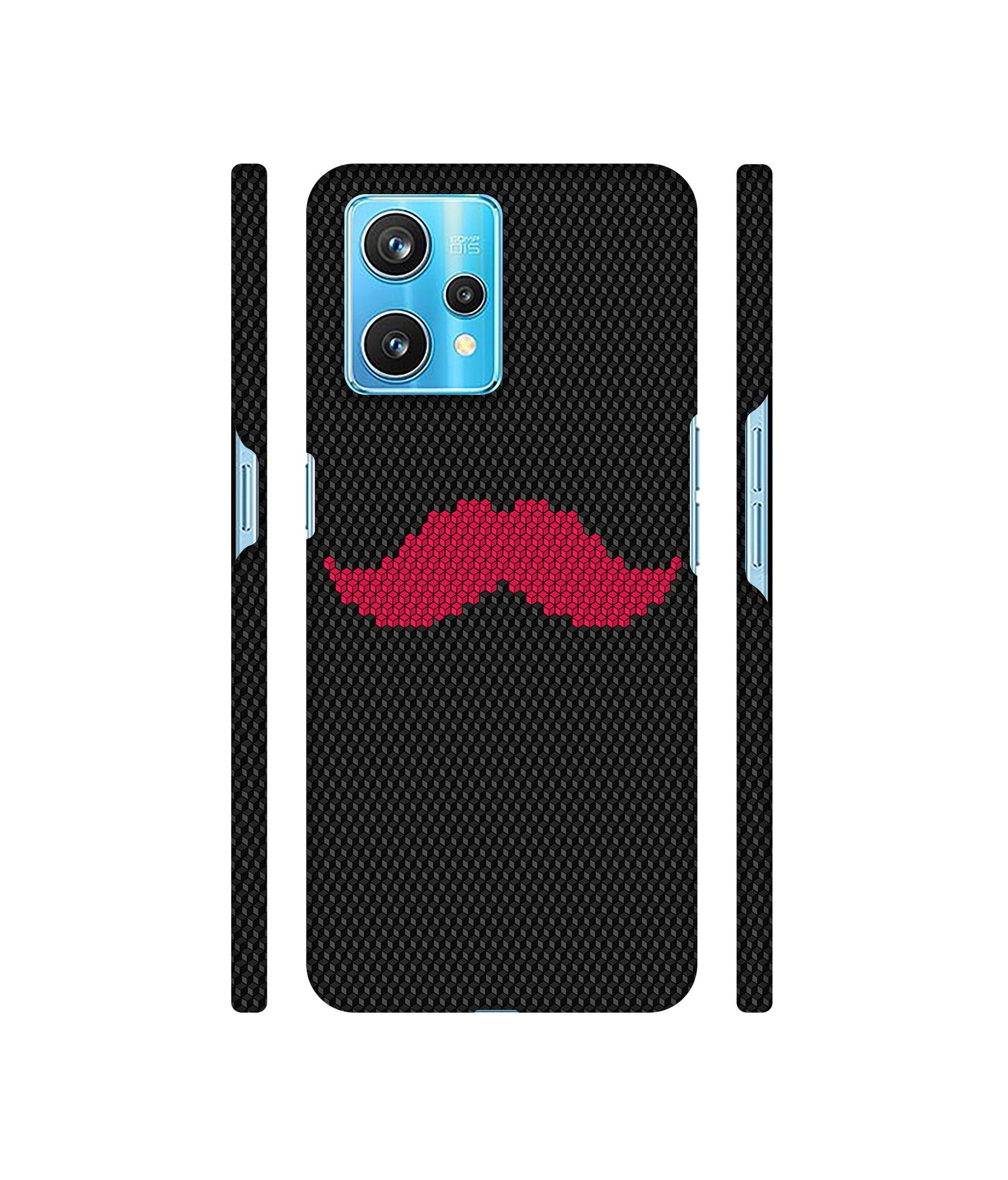 Pink Mustache Pattern Designer Hard Back Cover for Realme 9 Pro Plus 5G