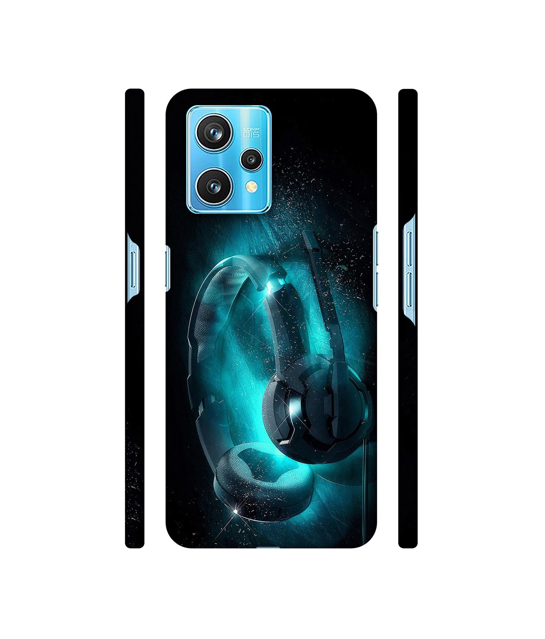 Cool Headphone Designer Hard Back Cover for Realme 9 Pro Plus 5G