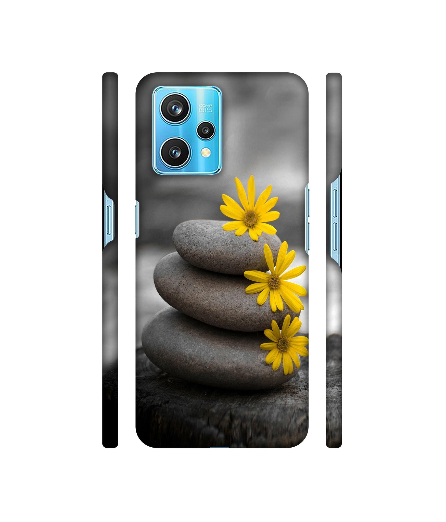 Stones And Flower Designer Hard Back Cover for Realme 9 Pro Plus 5G