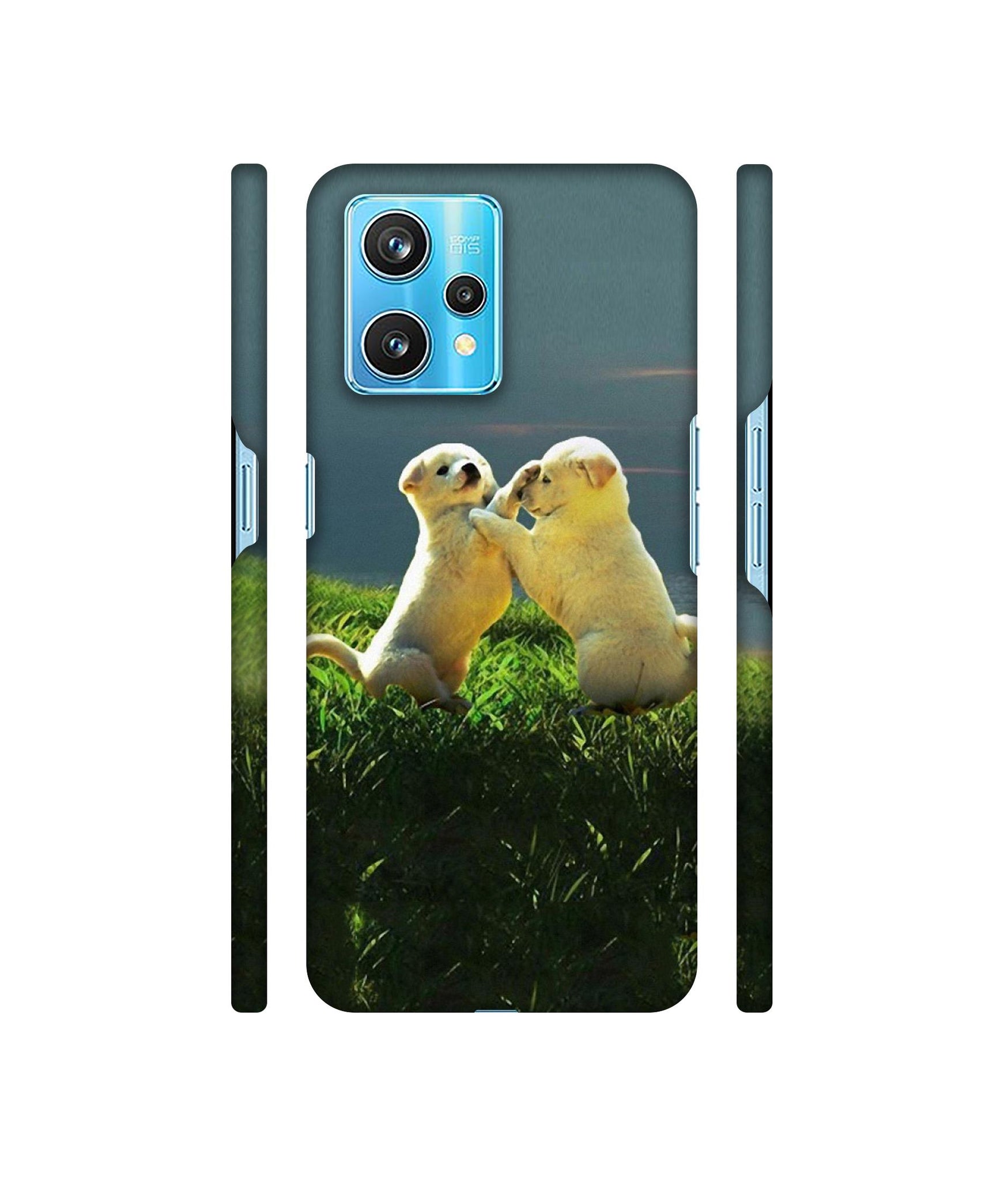 Puppy Couple Sunset Designer Hard Back Cover for Realme 9 Pro Plus 5G