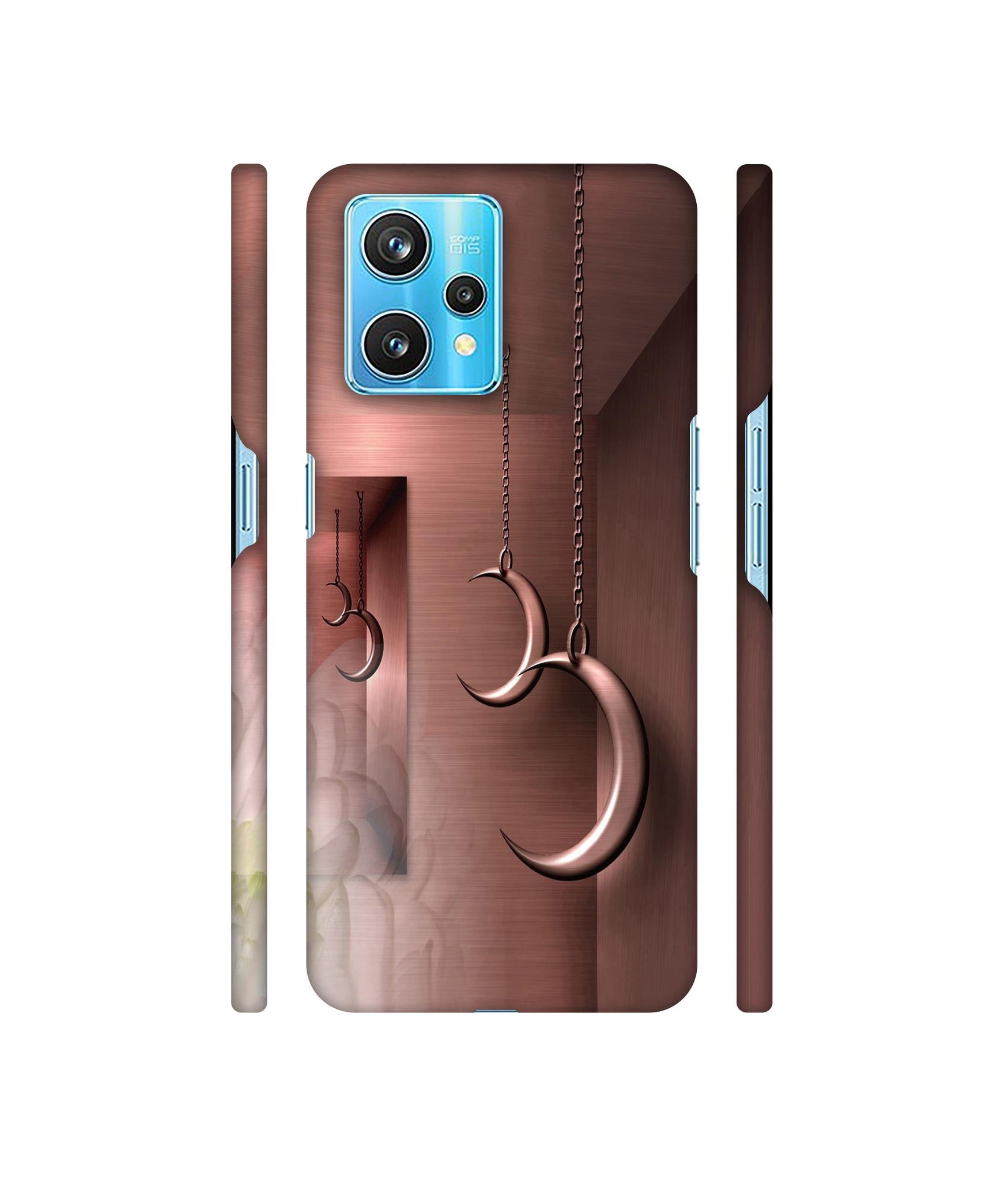 Flower Metal Designer Hard Back Cover for Realme 9 Pro Plus 5G