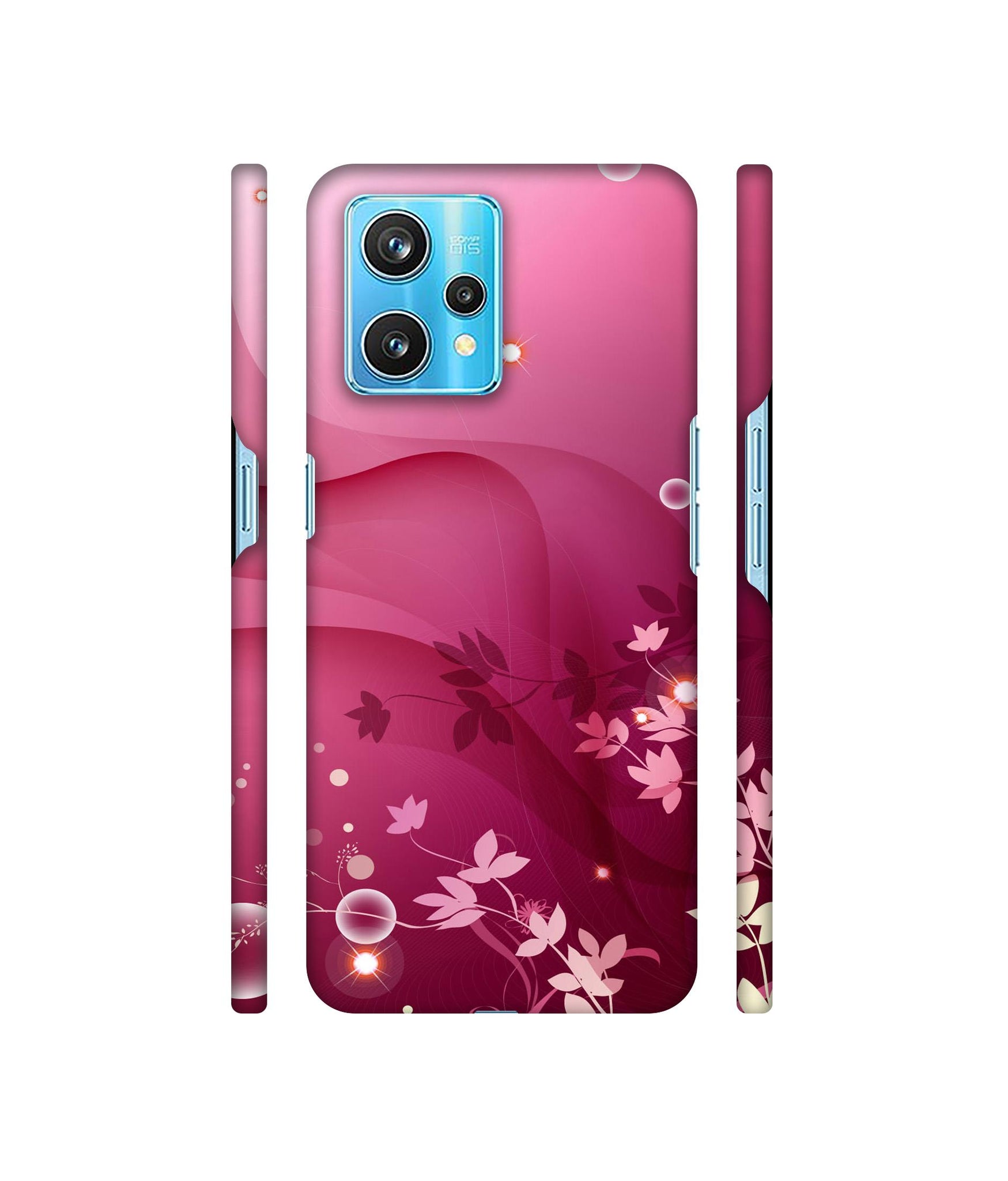 Pink Abstract Designer Hard Back Cover for Realme 9 Pro Plus 5G