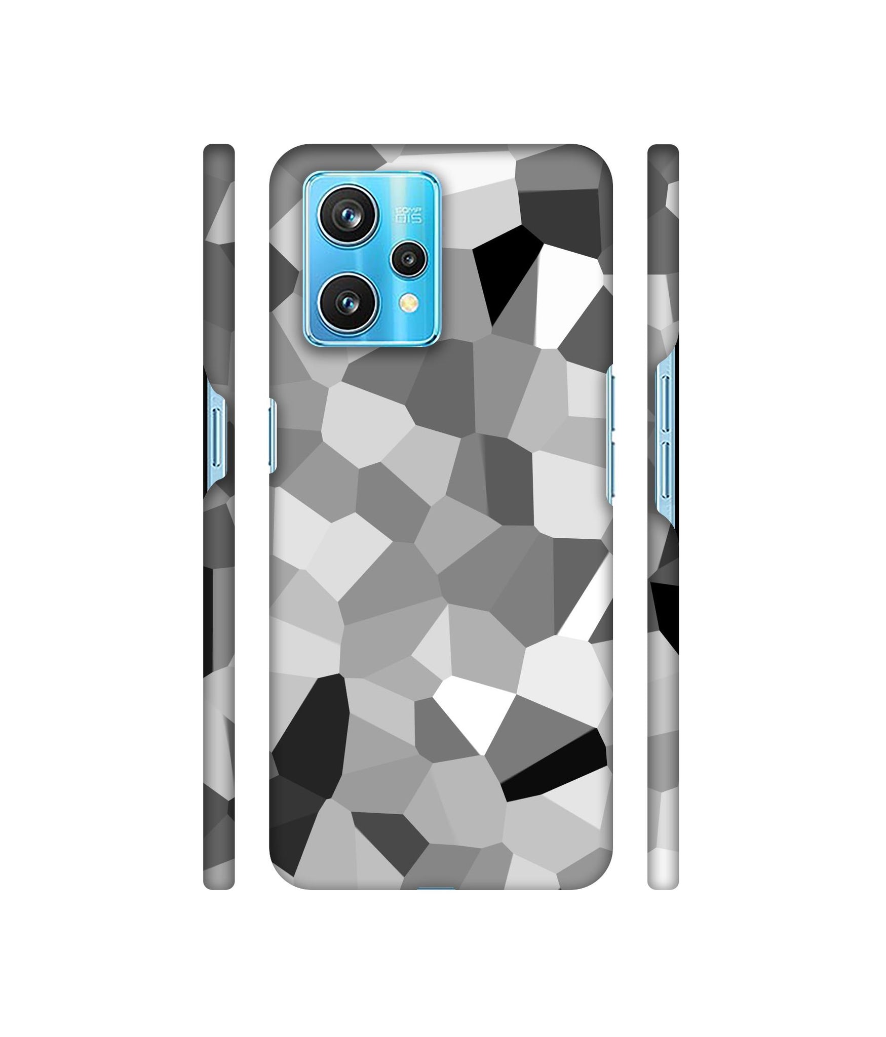 Black & White Mathematical Shape Designer Hard Back Cover for Realme 9 Pro Plus 5G