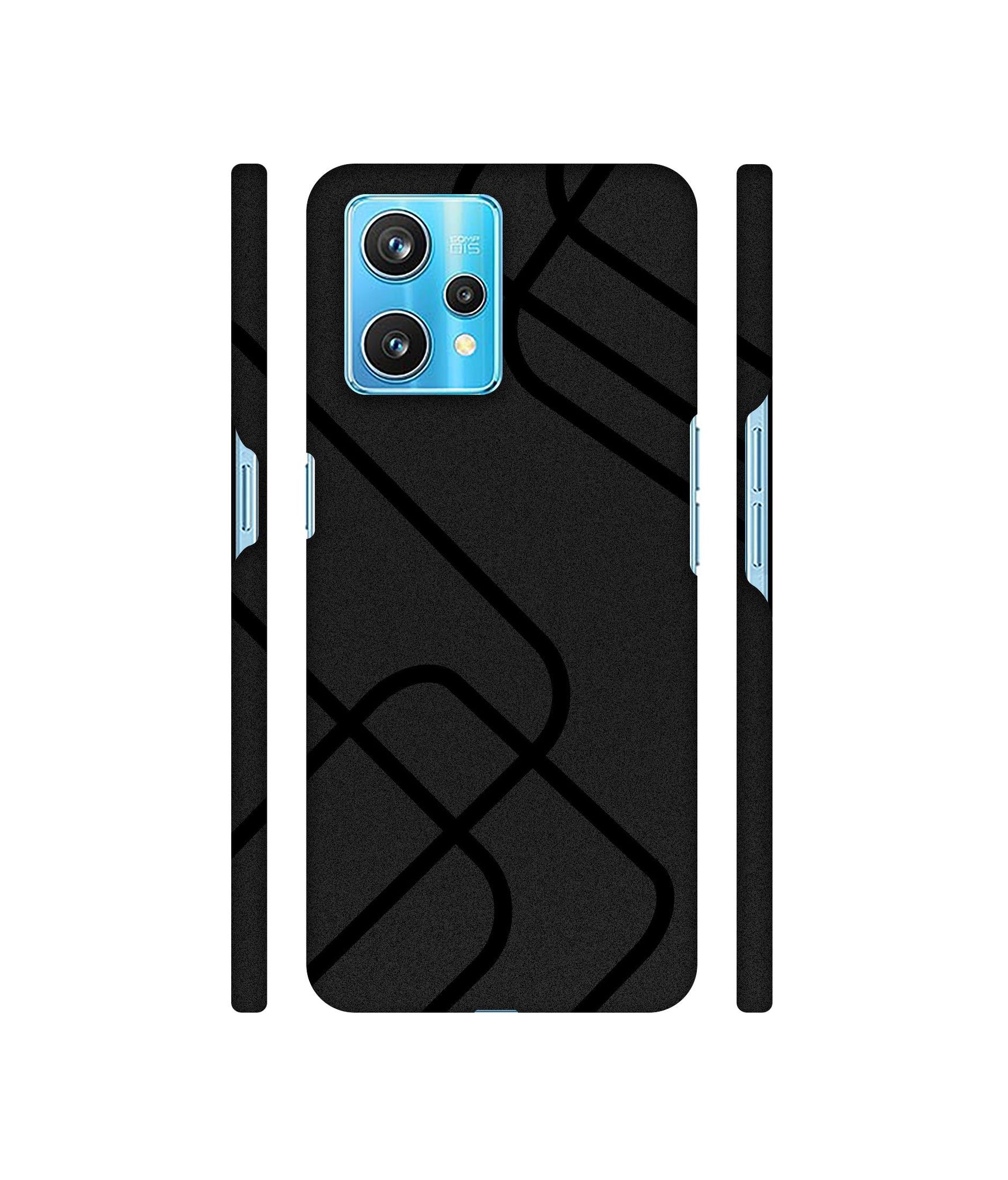 Zig-Zag Black Line Designer Hard Back Cover for Realme 9 Pro Plus 5G