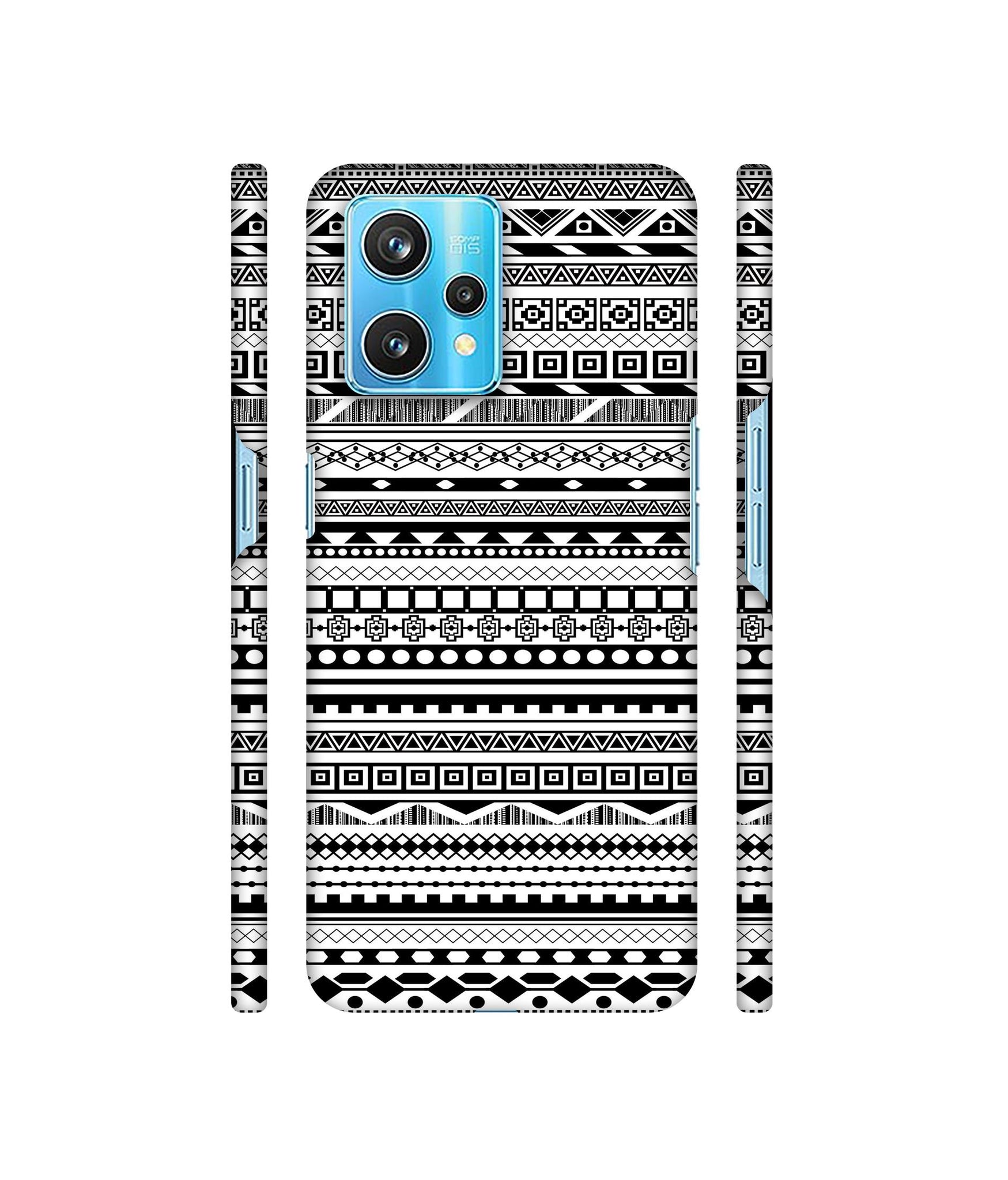 Black & White Patterns Designer Hard Back Cover for Realme 9 Pro Plus 5G