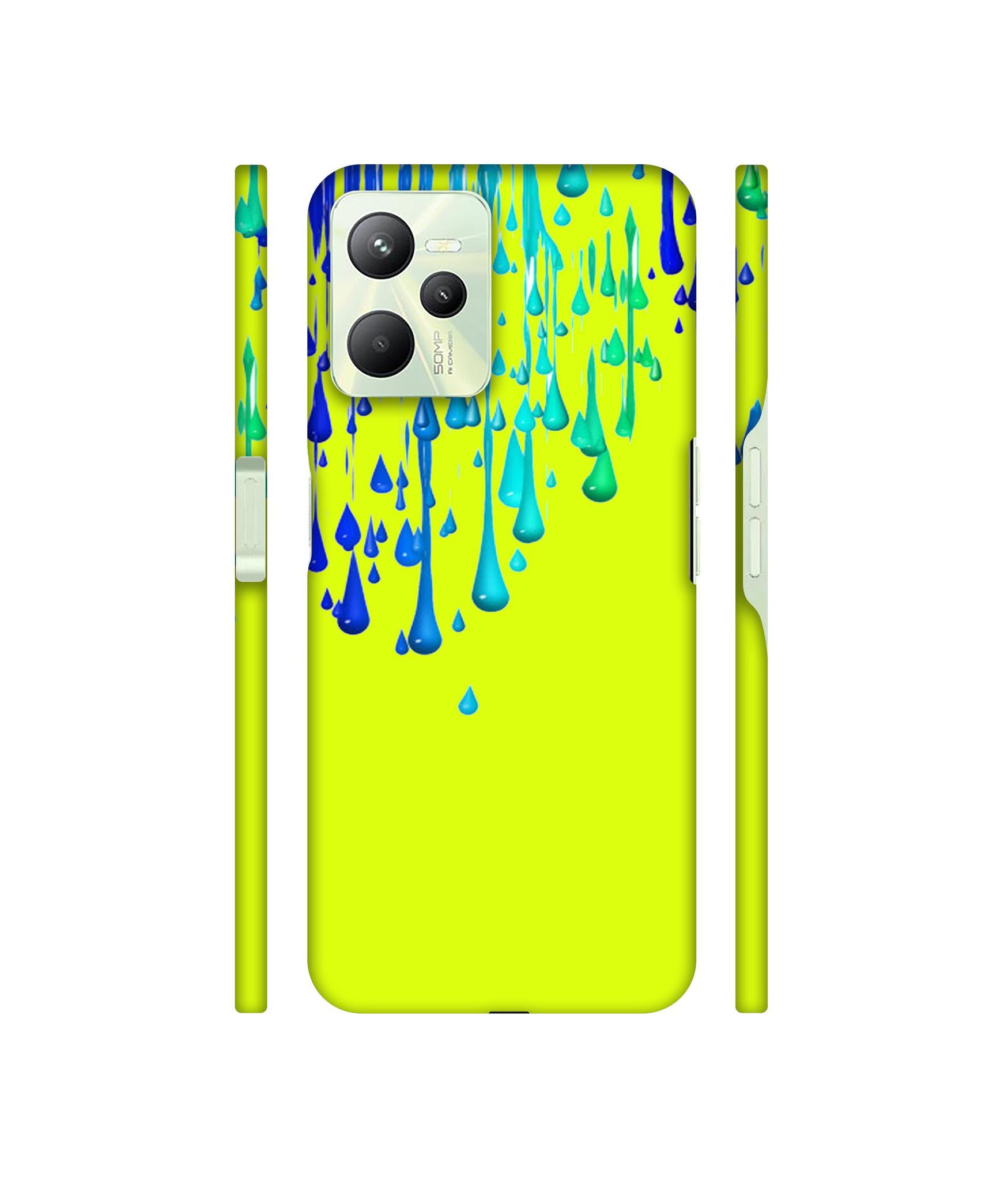 Neon Paint Designer Hard Back Cover for Realme C35 4G