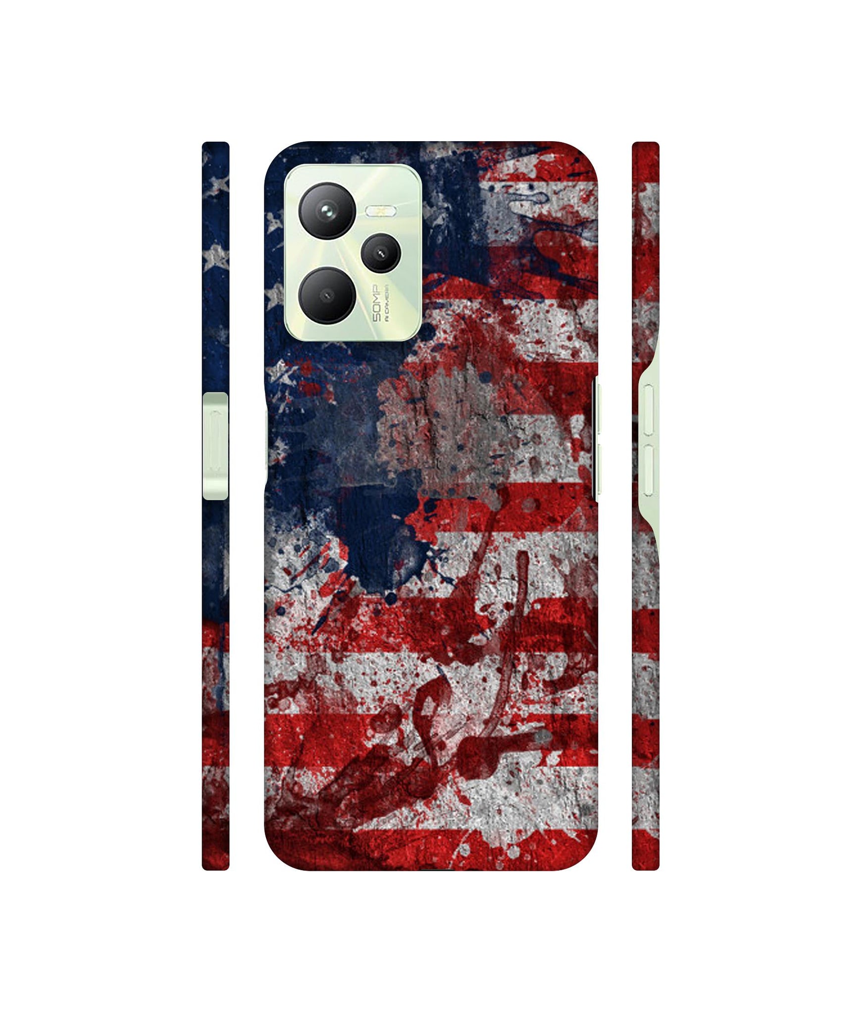 Painting American Designer Hard Back Cover for Realme C35 4G