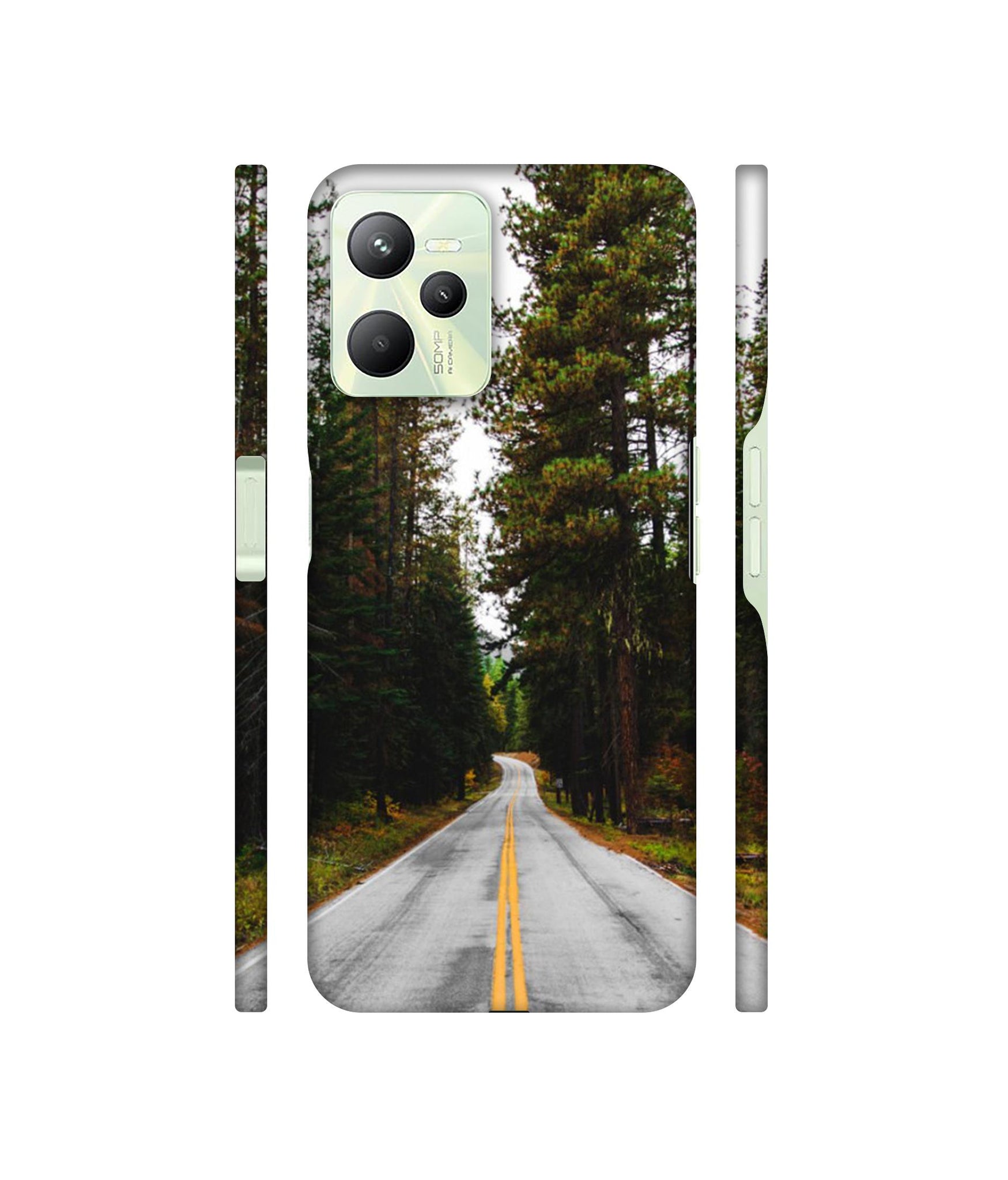 Road Photo Designer Hard Back Cover for Realme C35 4G