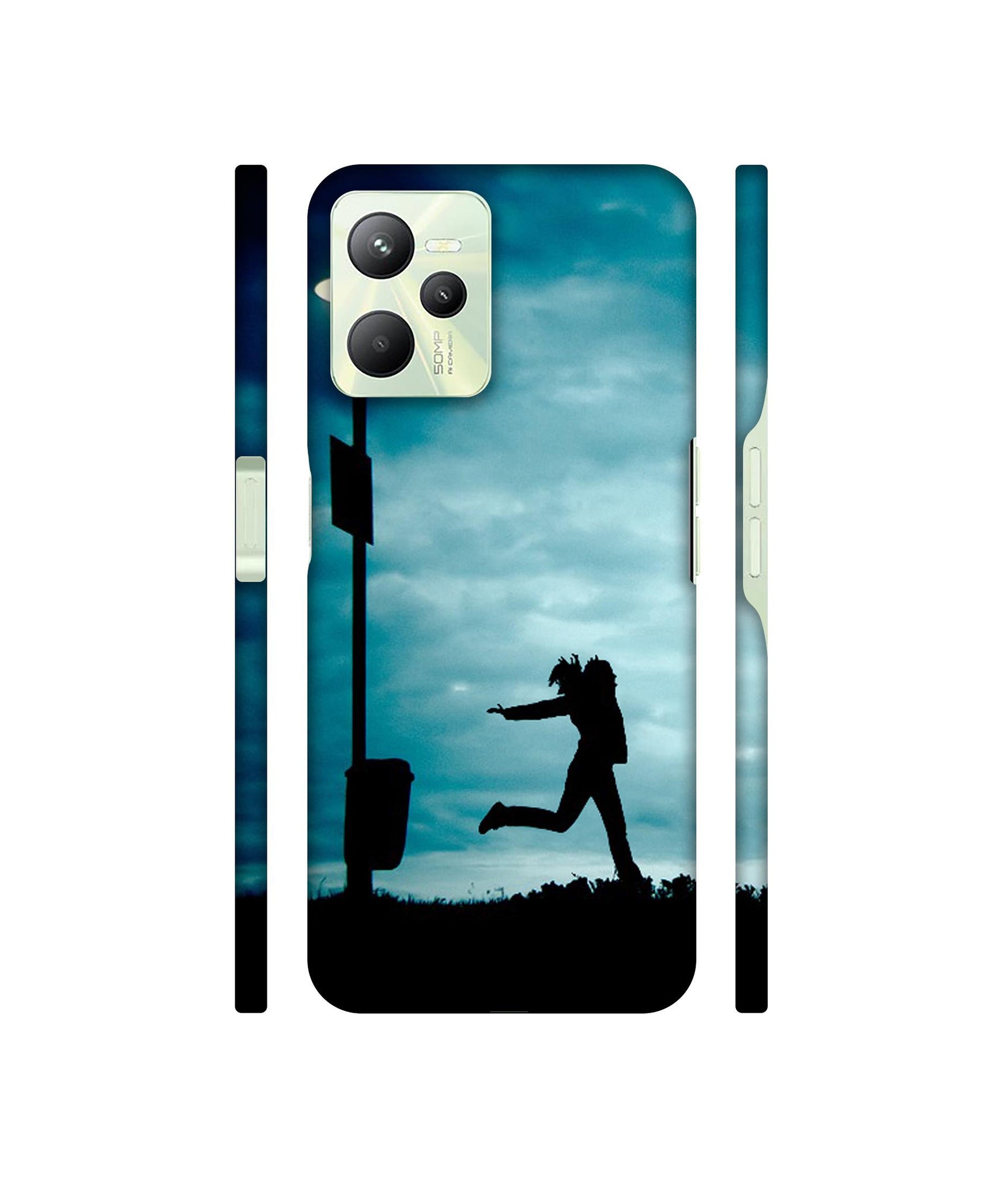 Girl Running At Night Designer Hard Back Cover for Realme C35 4G