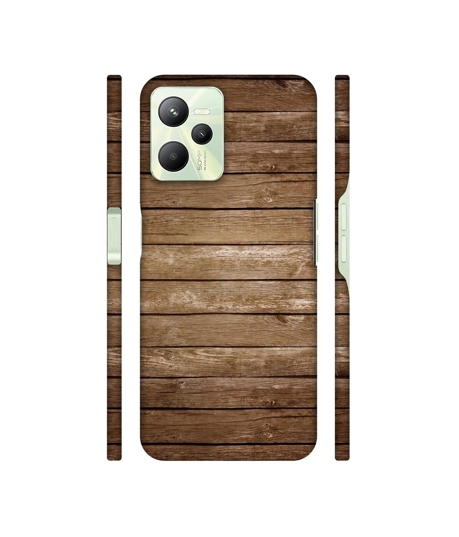 Wood Designer Hard Back Cover for Realme C35 4G