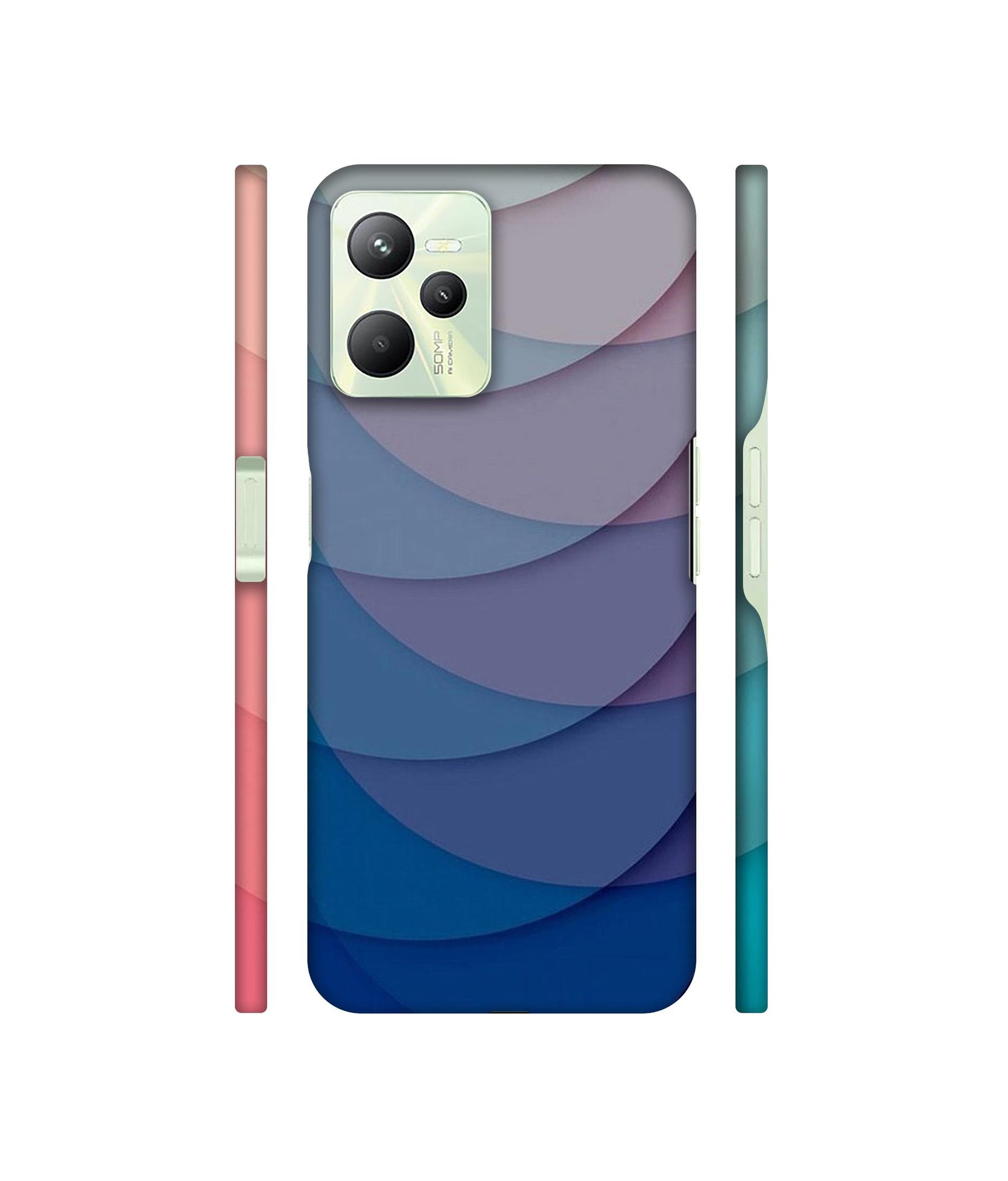 Waves Pattern Print Designer Hard Back Cover for Realme C35 4G