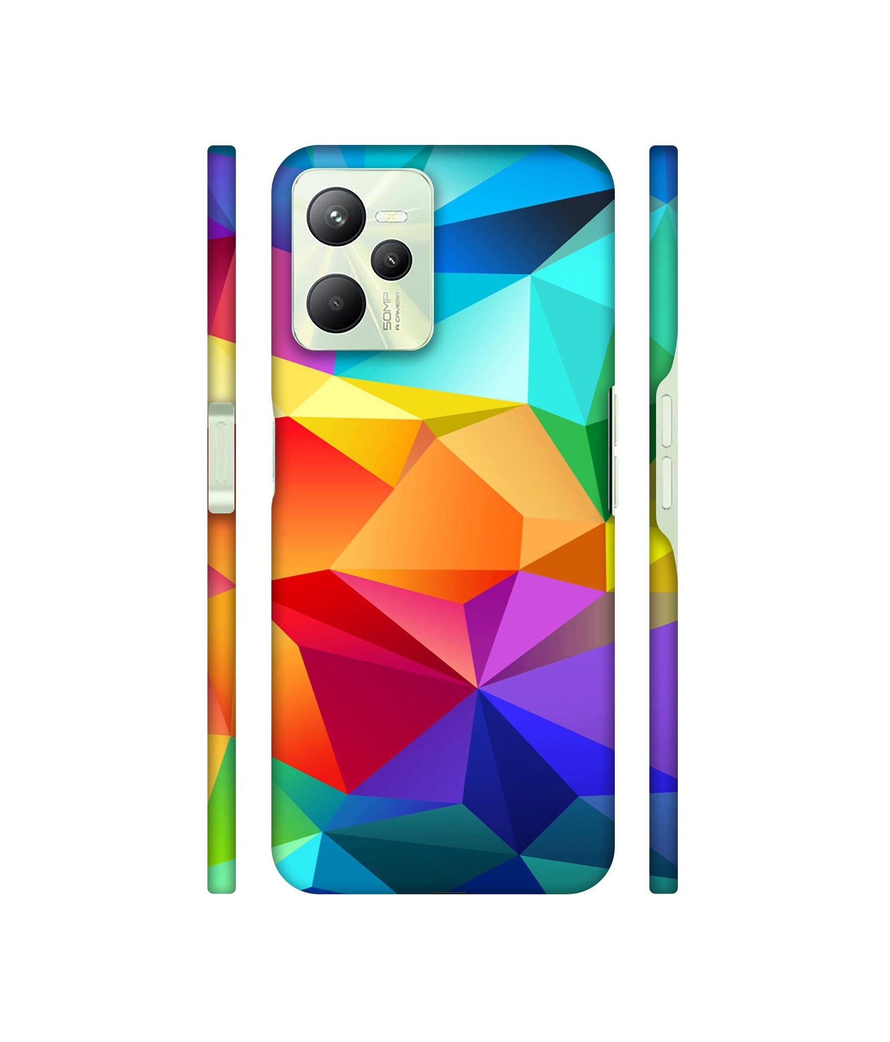 Colorful Pattern Designer Hard Back Cover for Realme C35 4G