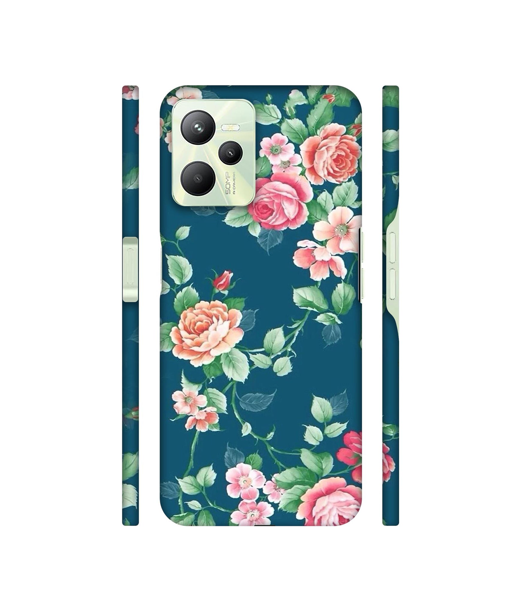 Vintage Floral Designer Hard Back Cover for Realme C35 4G