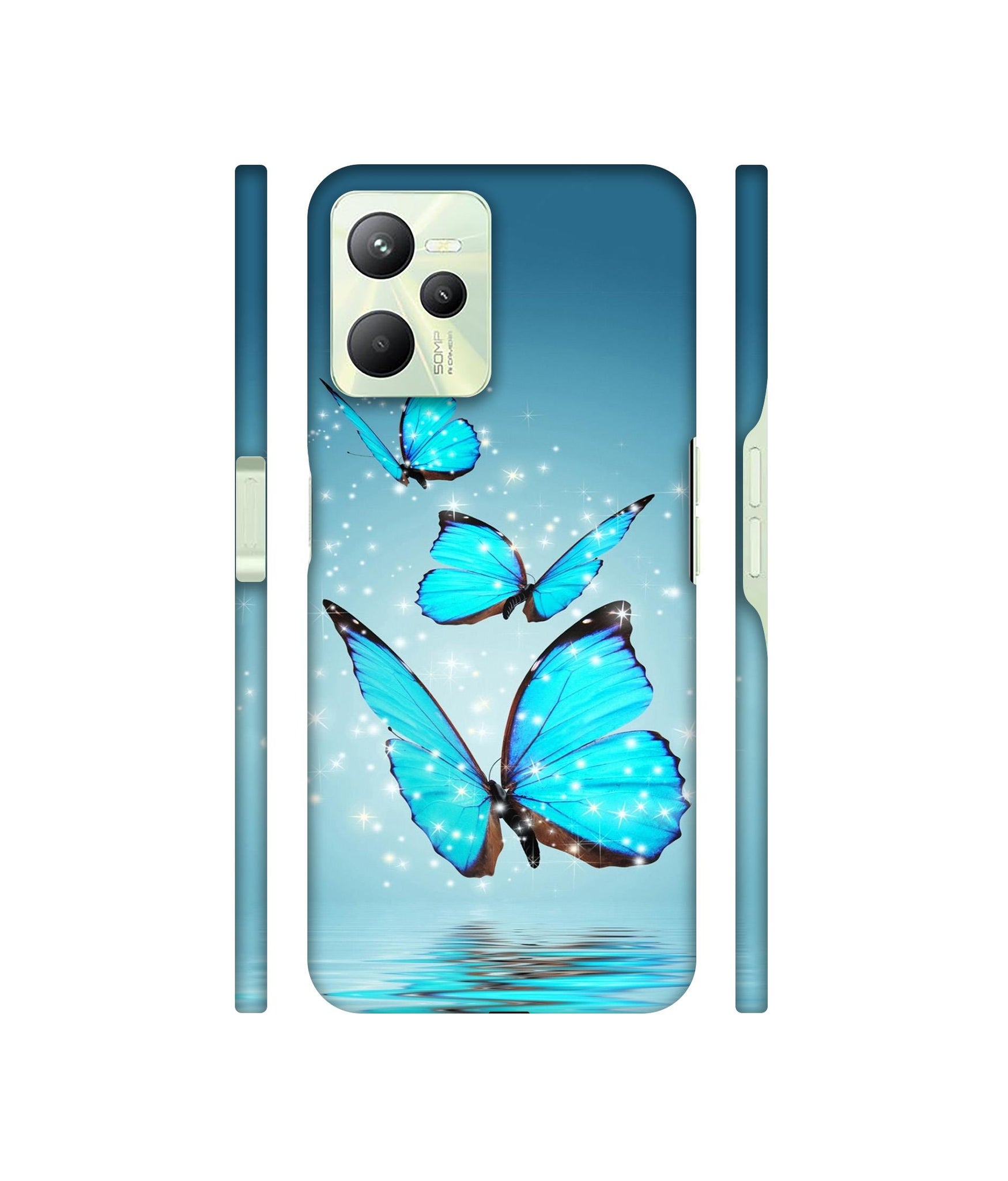 Flying Butterflies Designer Hard Back Cover for Realme C35 4G