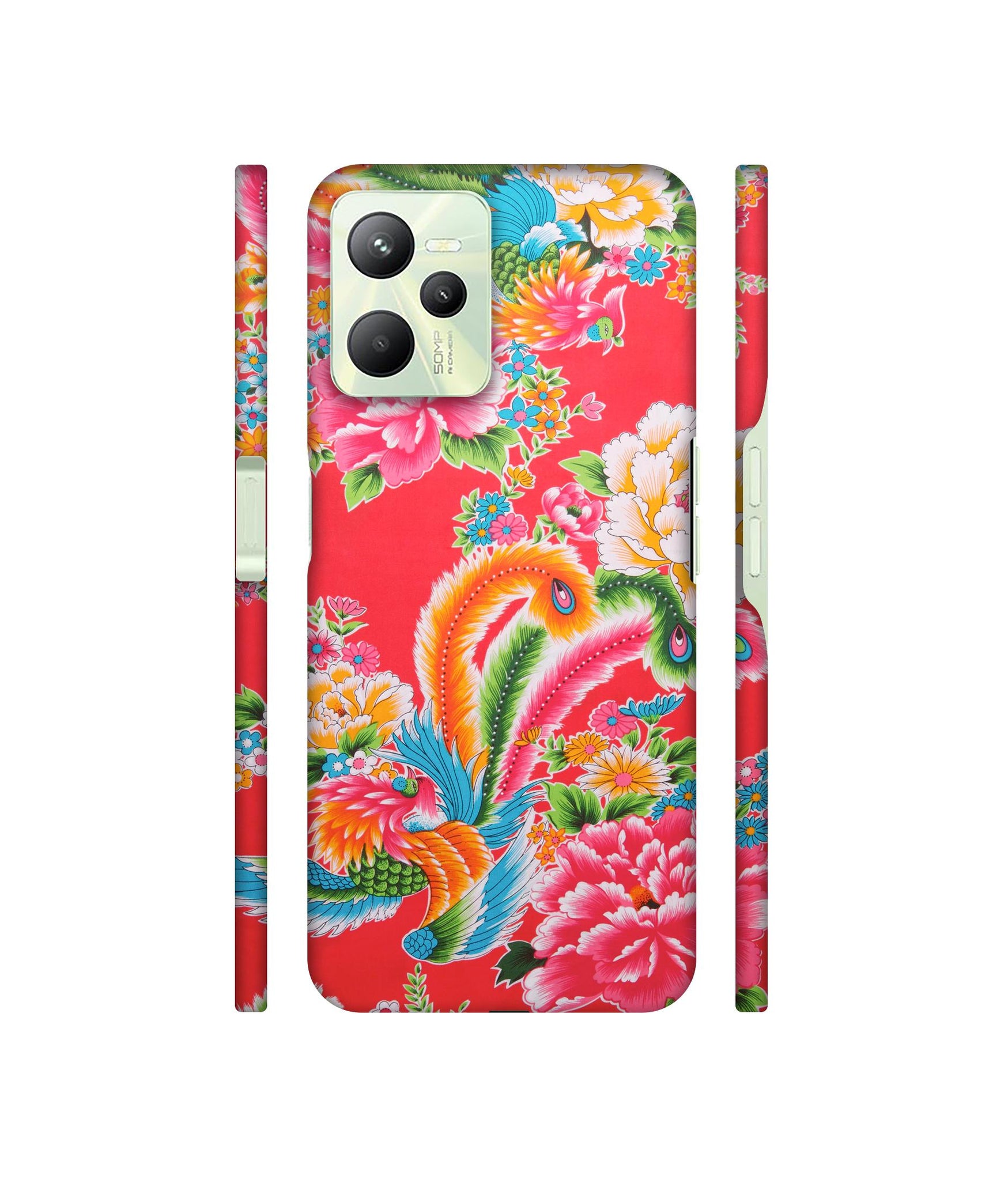 Cute Floral Pattern Print Designer Hard Back Cover for Realme C35 4G
