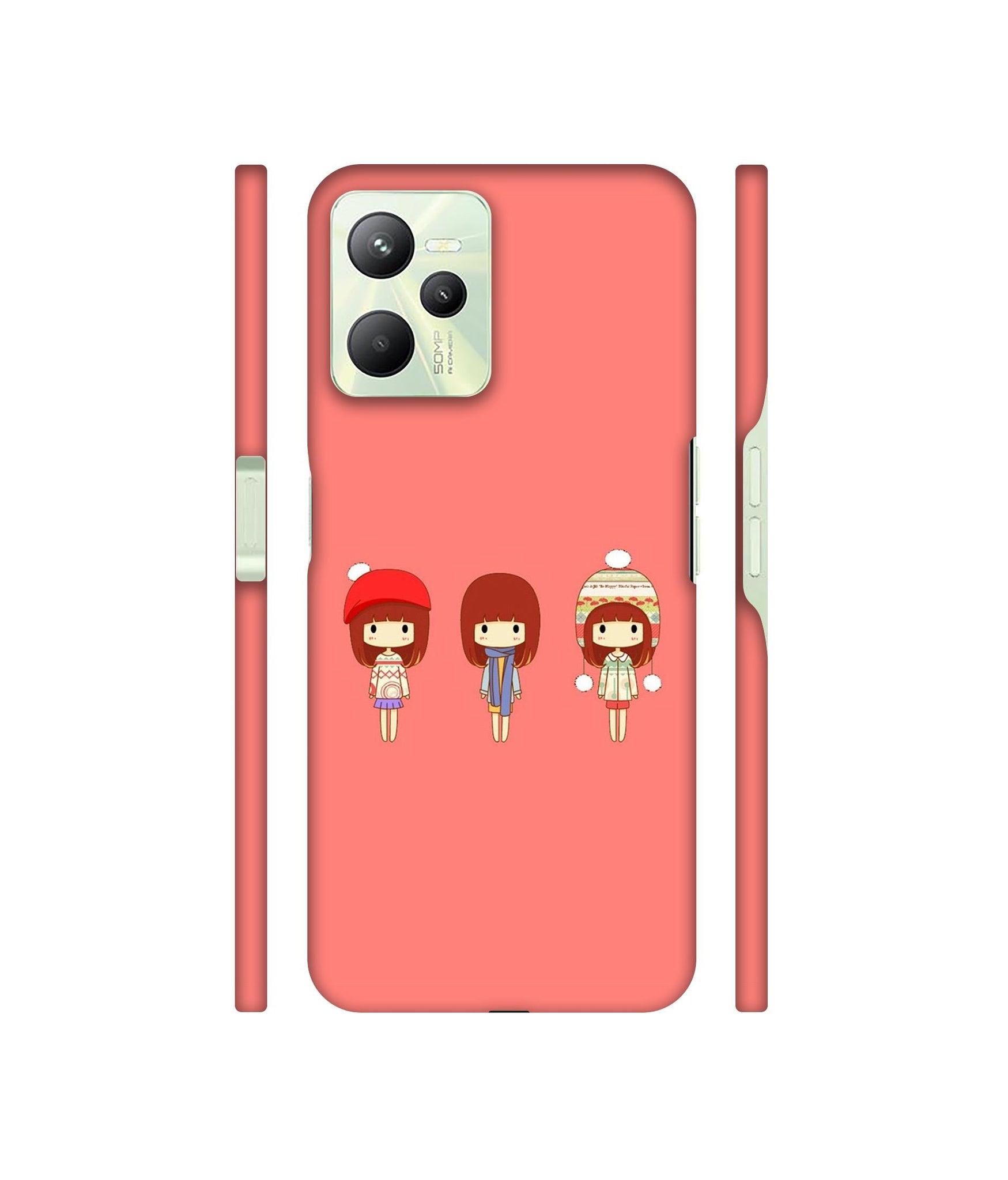 Cute Girls Designer Hard Back Cover for Realme C35 4G