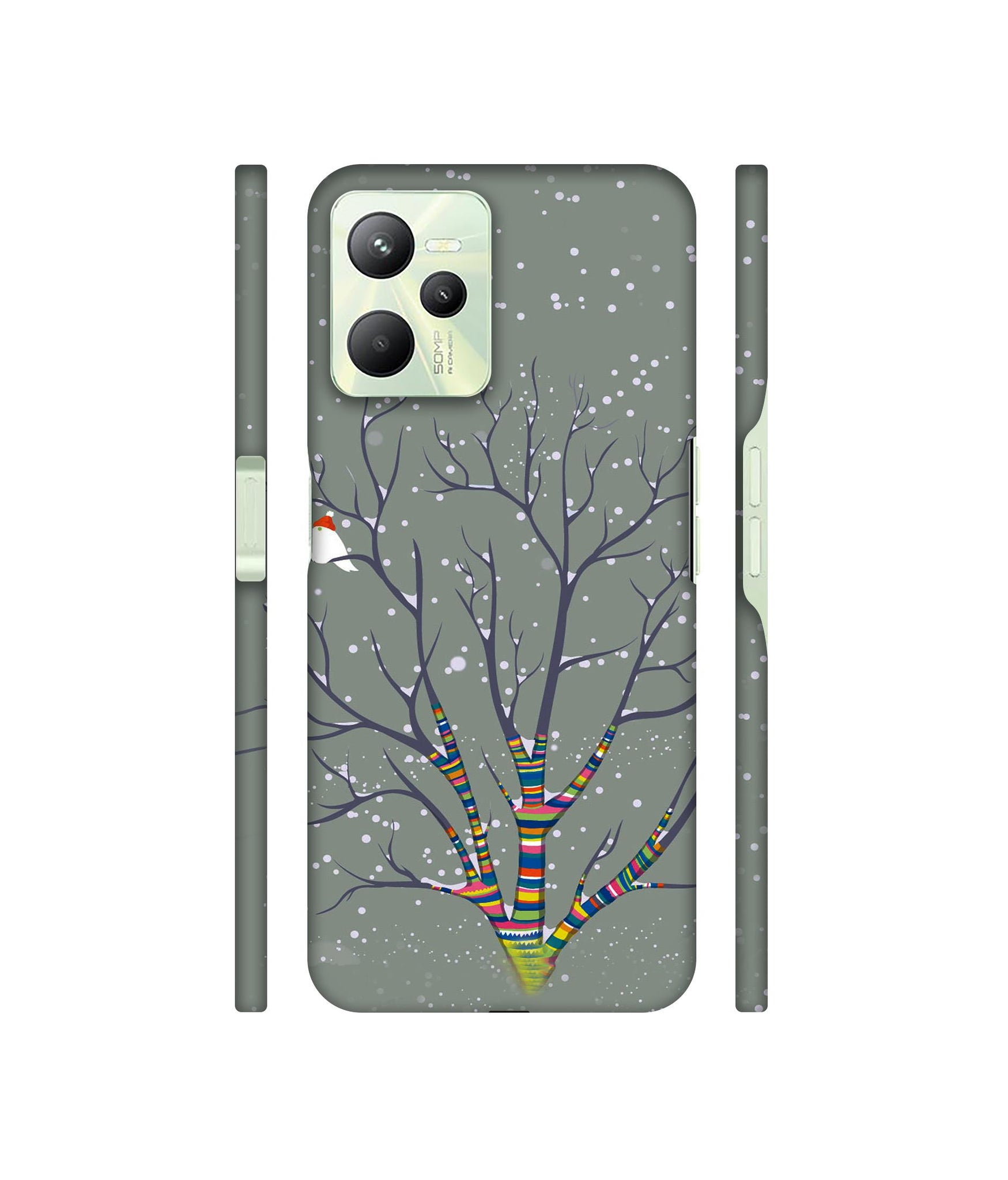 Winter Pattern Print Designer Hard Back Cover for Realme C35 4G