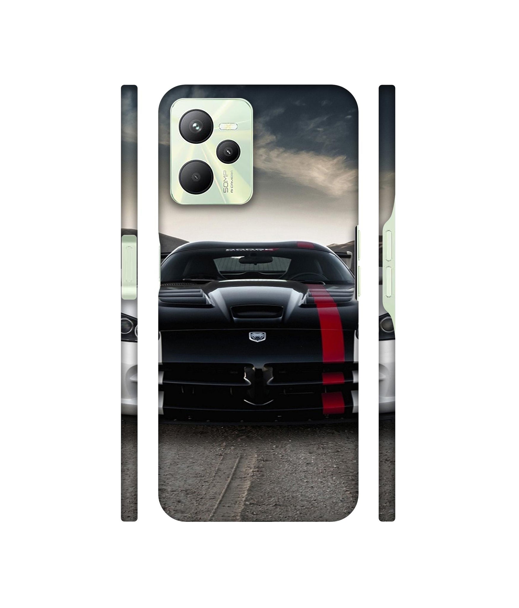 Sports Car Pattern Designer Hard Back Cover for Realme C35 4G