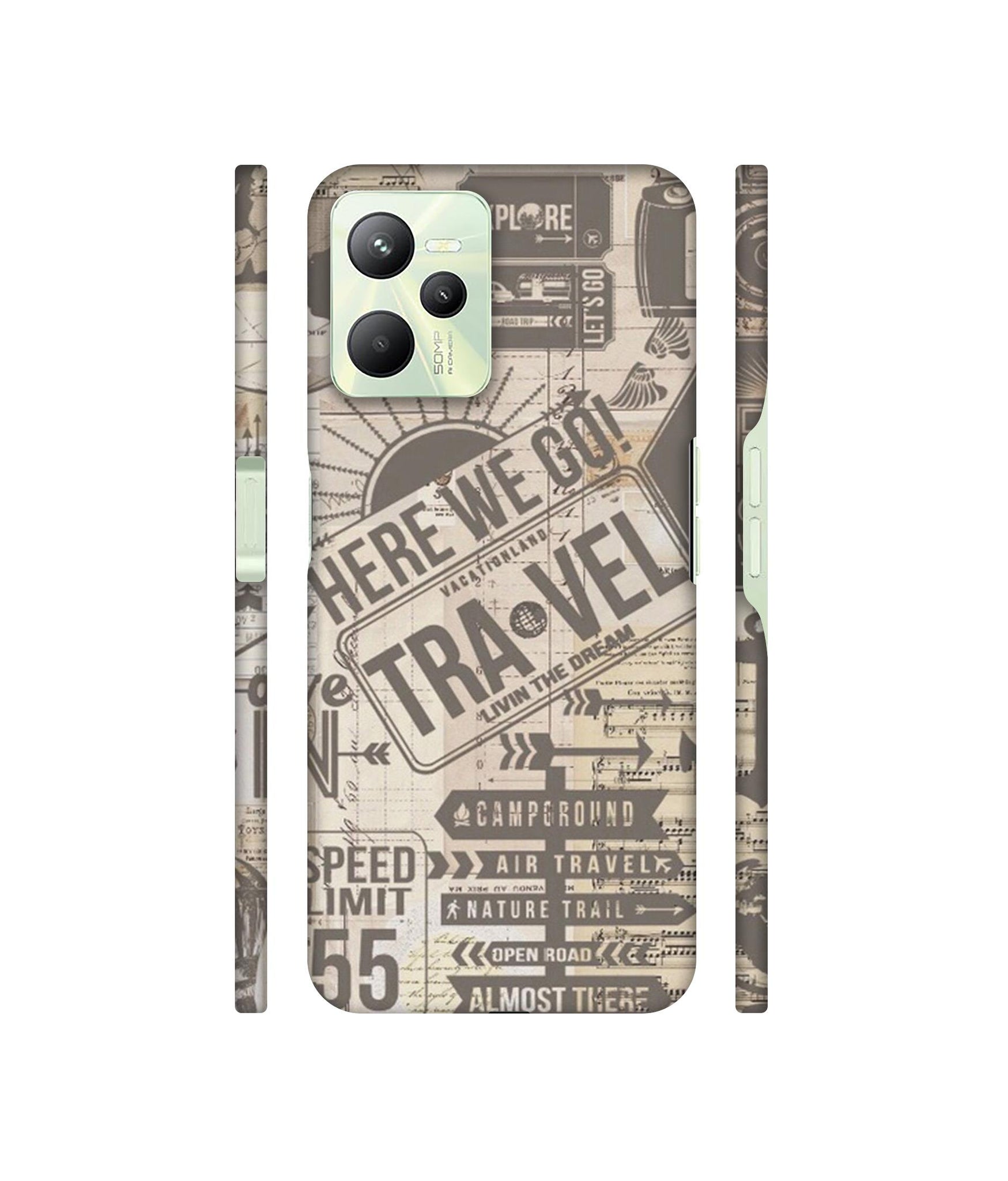 Travel Designer Hard Back Cover for Realme C35 4G