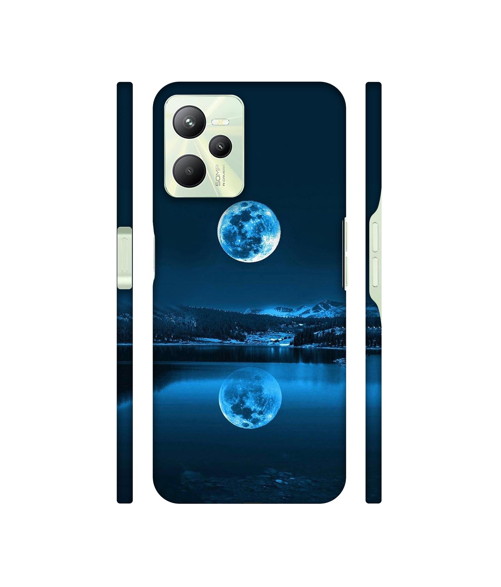 Moon Pattern Print Designer Hard Back Cover for Realme C35 4G