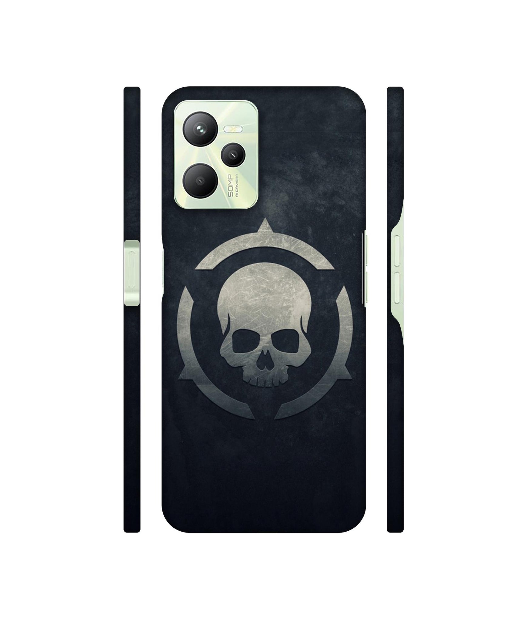 Skull Pattern Print Designer Hard Back Cover for Realme C35 4G