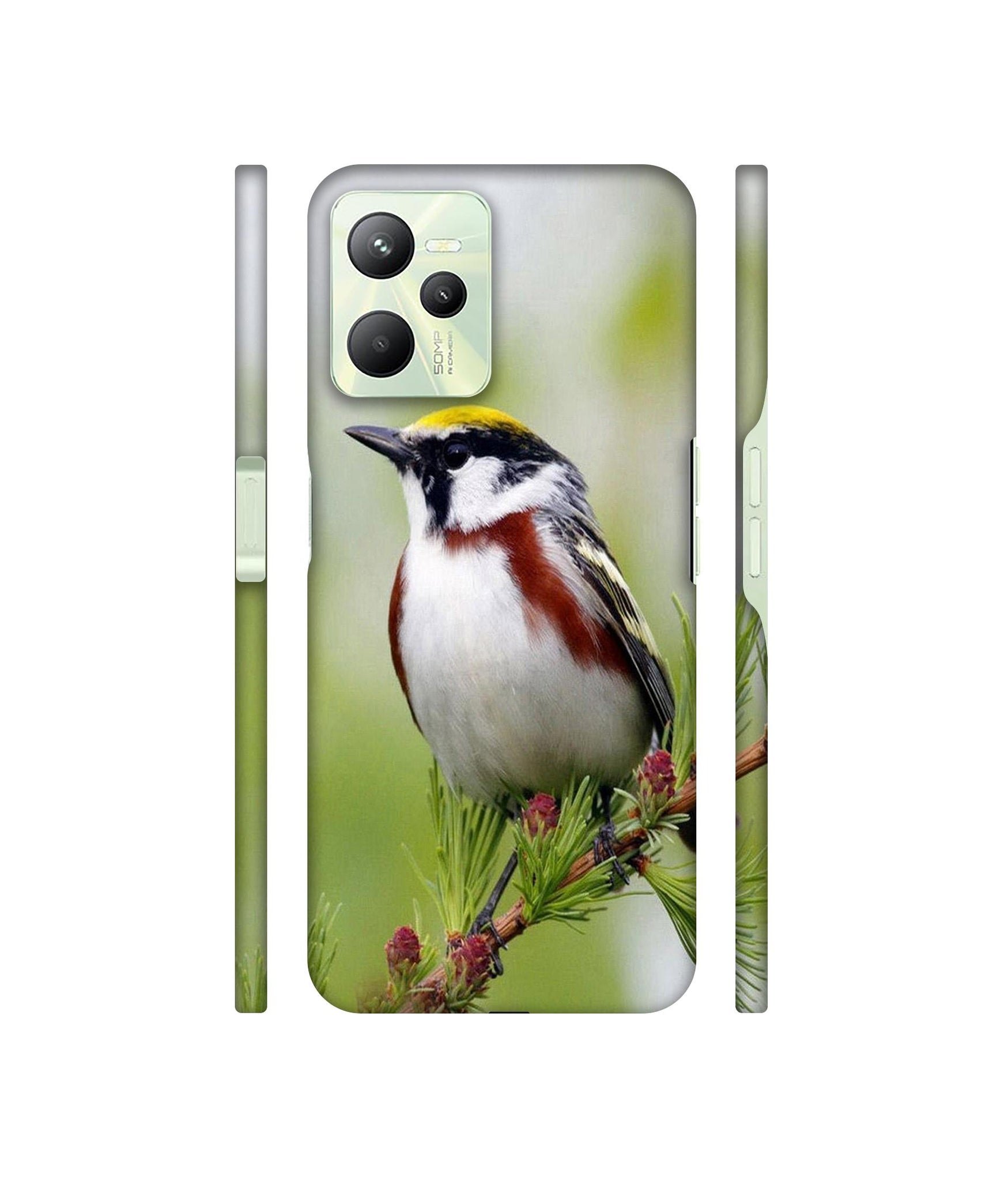 Bird Pattern Designer Hard Back Cover for Realme C35 4G