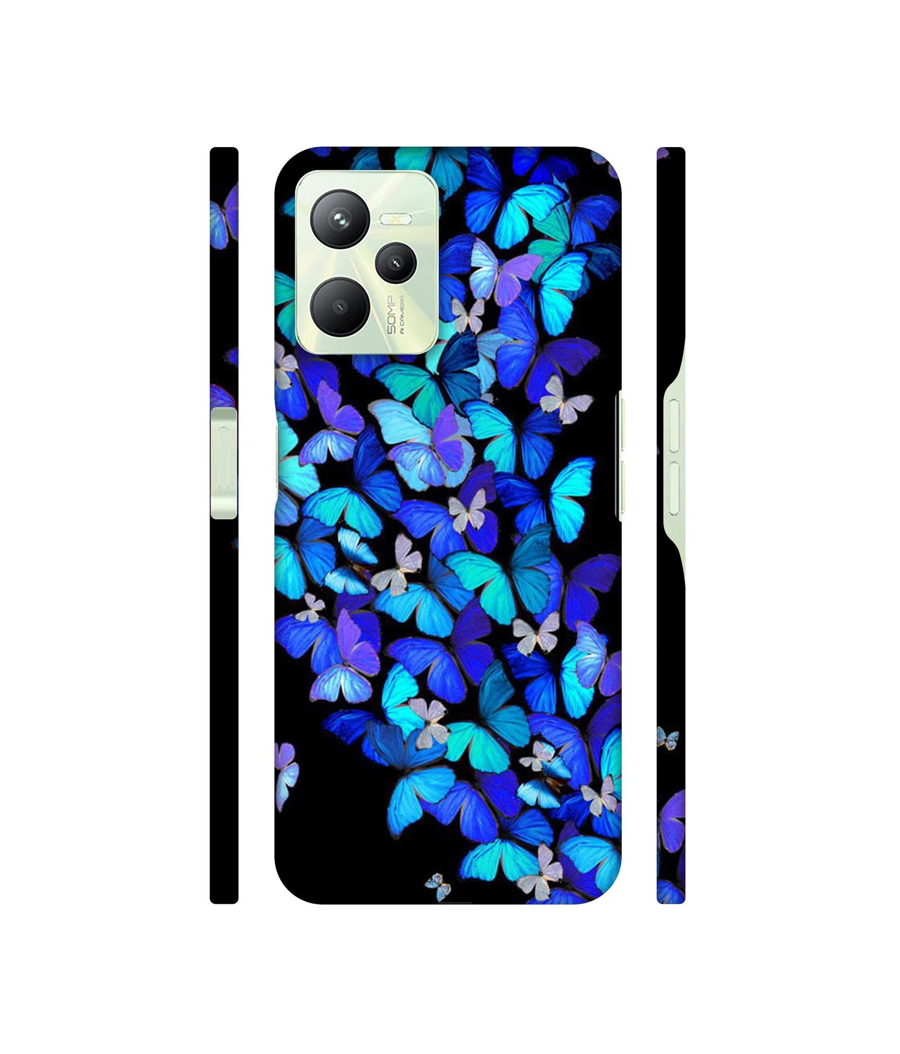 Butterfly Pattern Designer Hard Back Cover for Realme C35 4G
