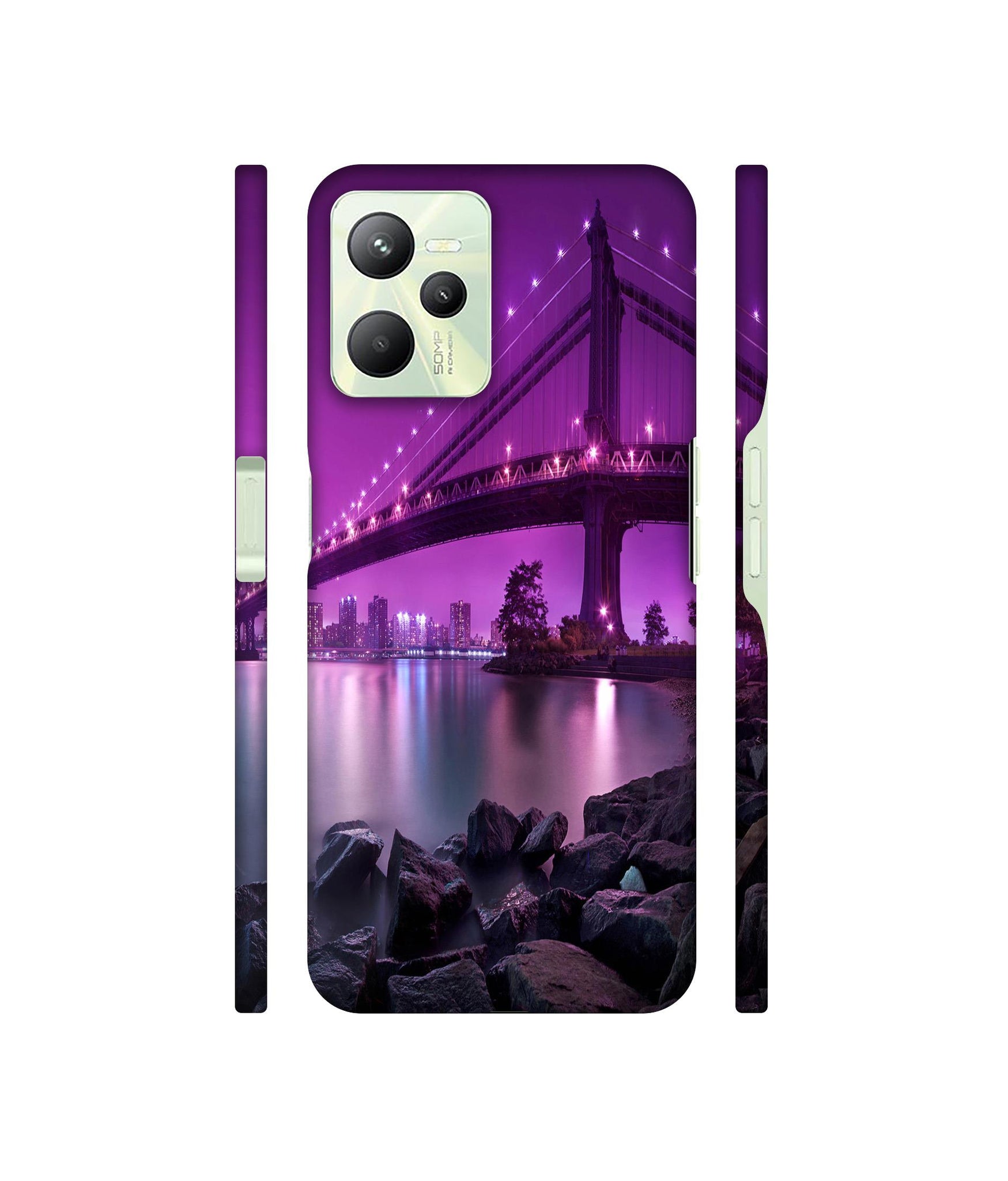 Manhattan Bridge Designer Hard Back Cover for Realme C35 4G