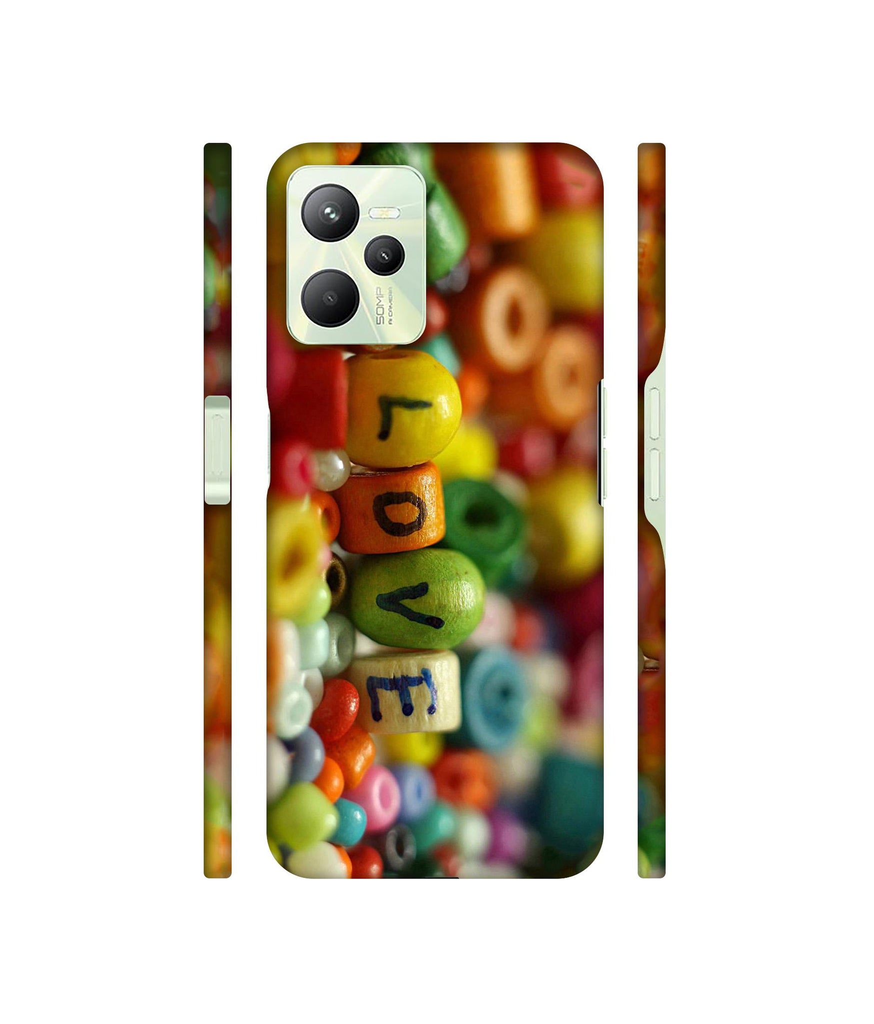 Colorful Love Designer Hard Back Cover for Realme C35 4G