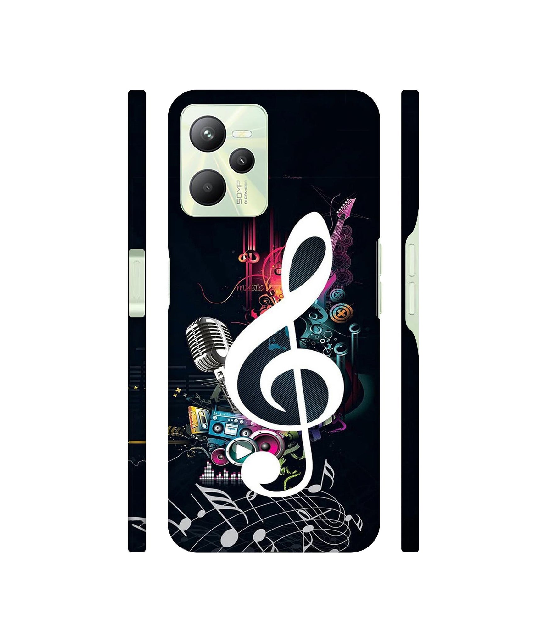 Mike and Music Designer Hard Back Cover for Realme C35 4G