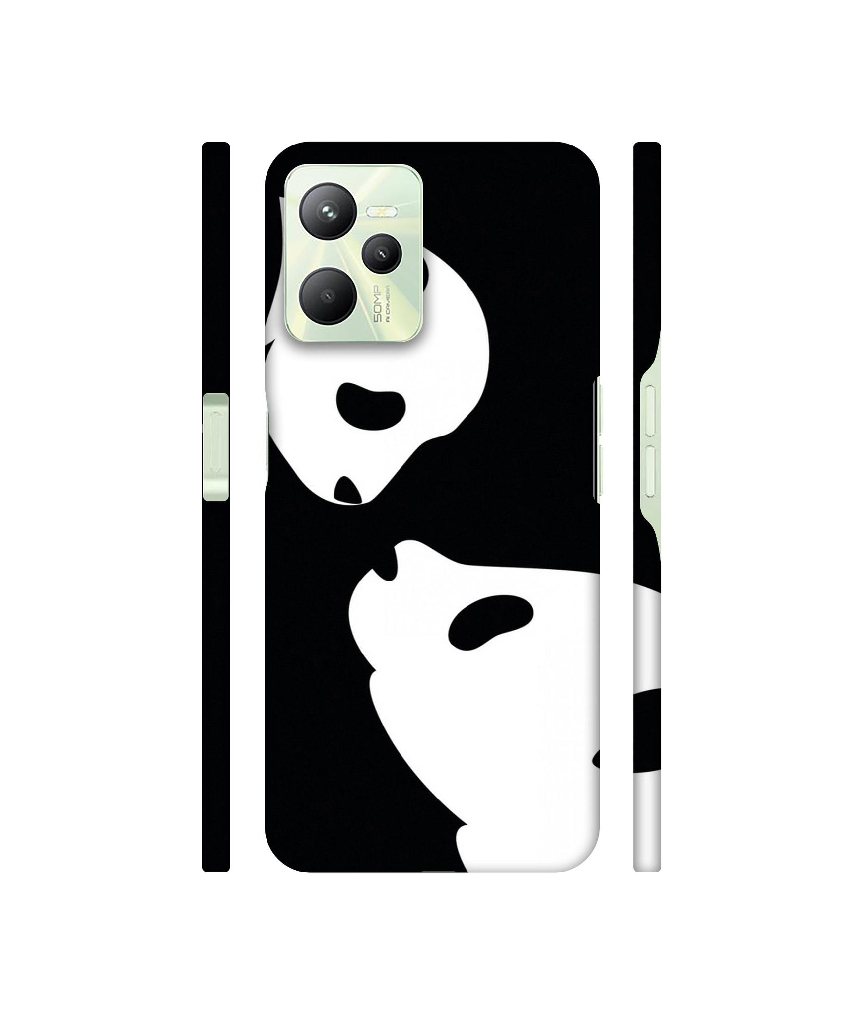 Panda Drawing Designer Hard Back Cover for Realme C35 4G