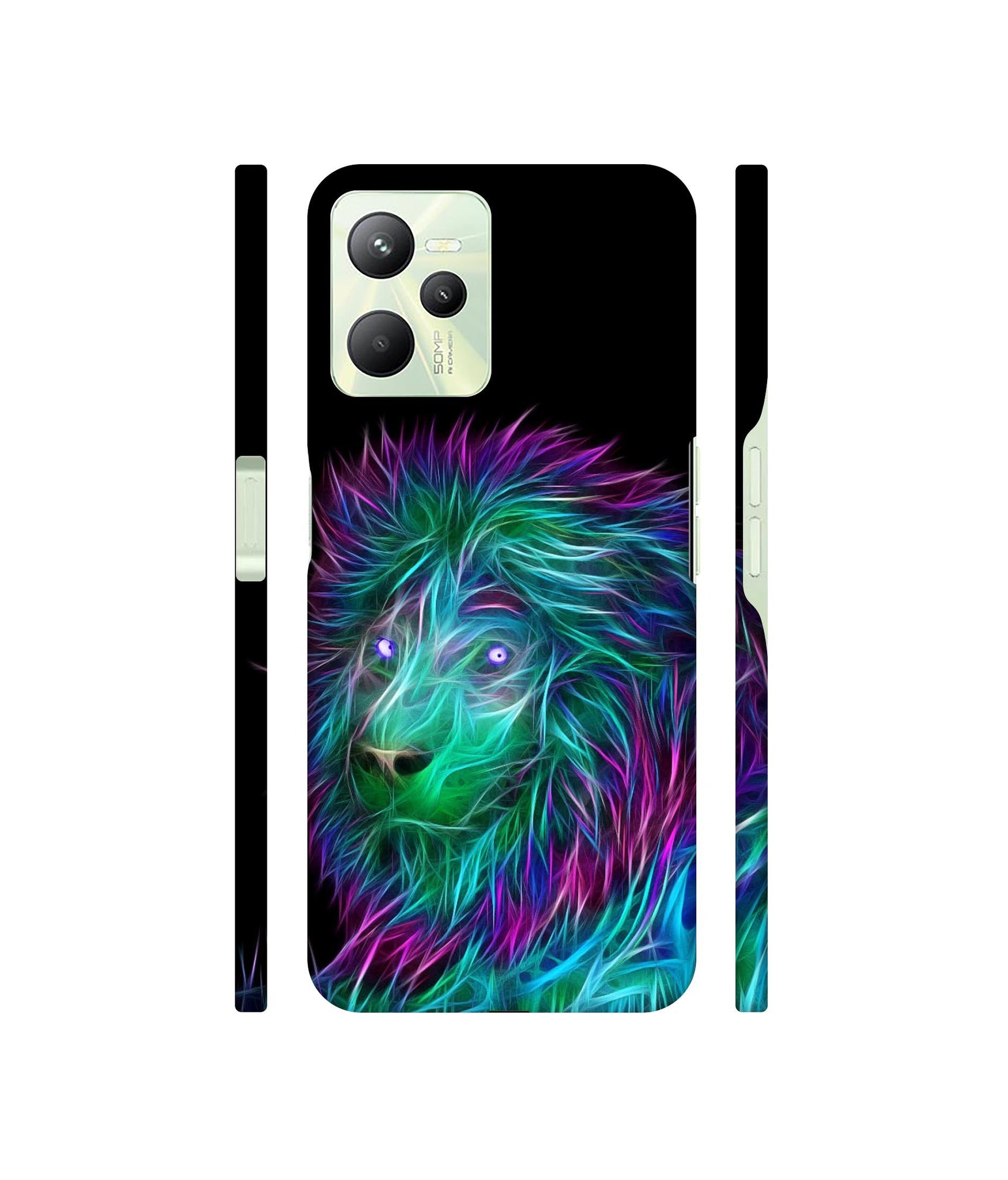 3D Lion Designer Hard Back Cover for Realme C35 4G