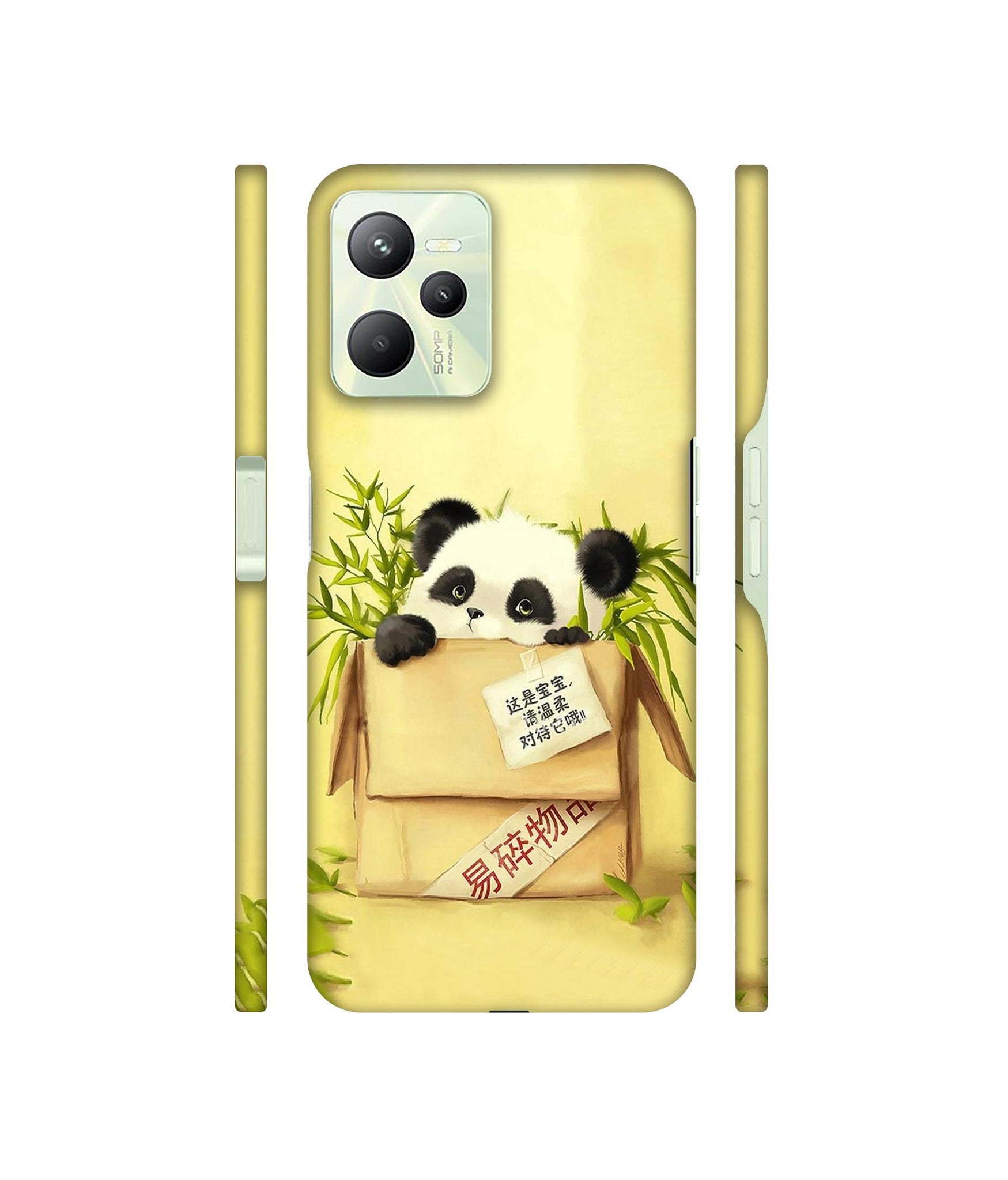 Panda In Box Designer Hard Back Cover for Realme C35 4G