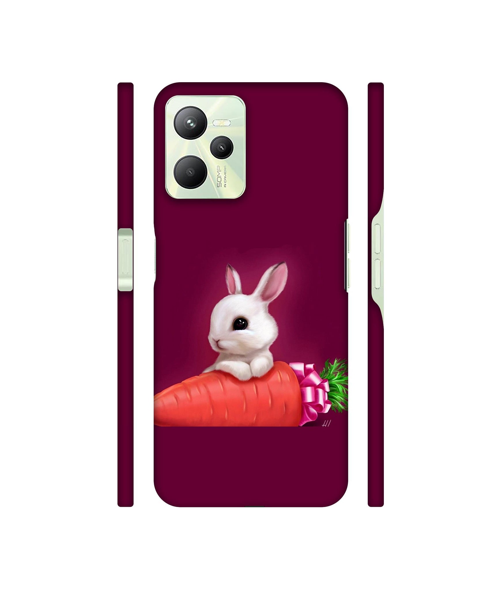 Bunny With Carrot Designer Hard Back Cover for Realme C35 4G