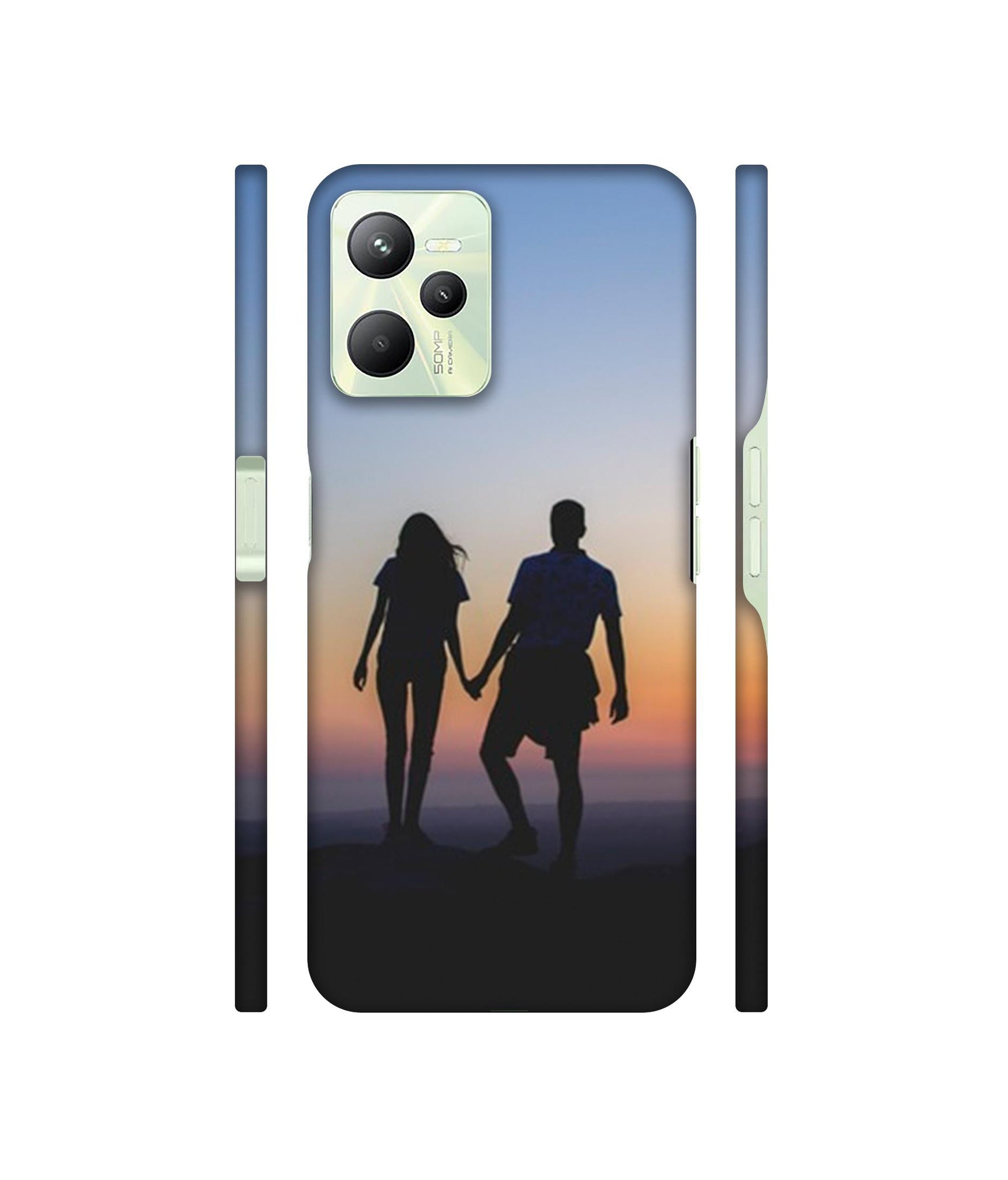 Couple On Beach Designer Hard Back Cover for Realme C35 4G