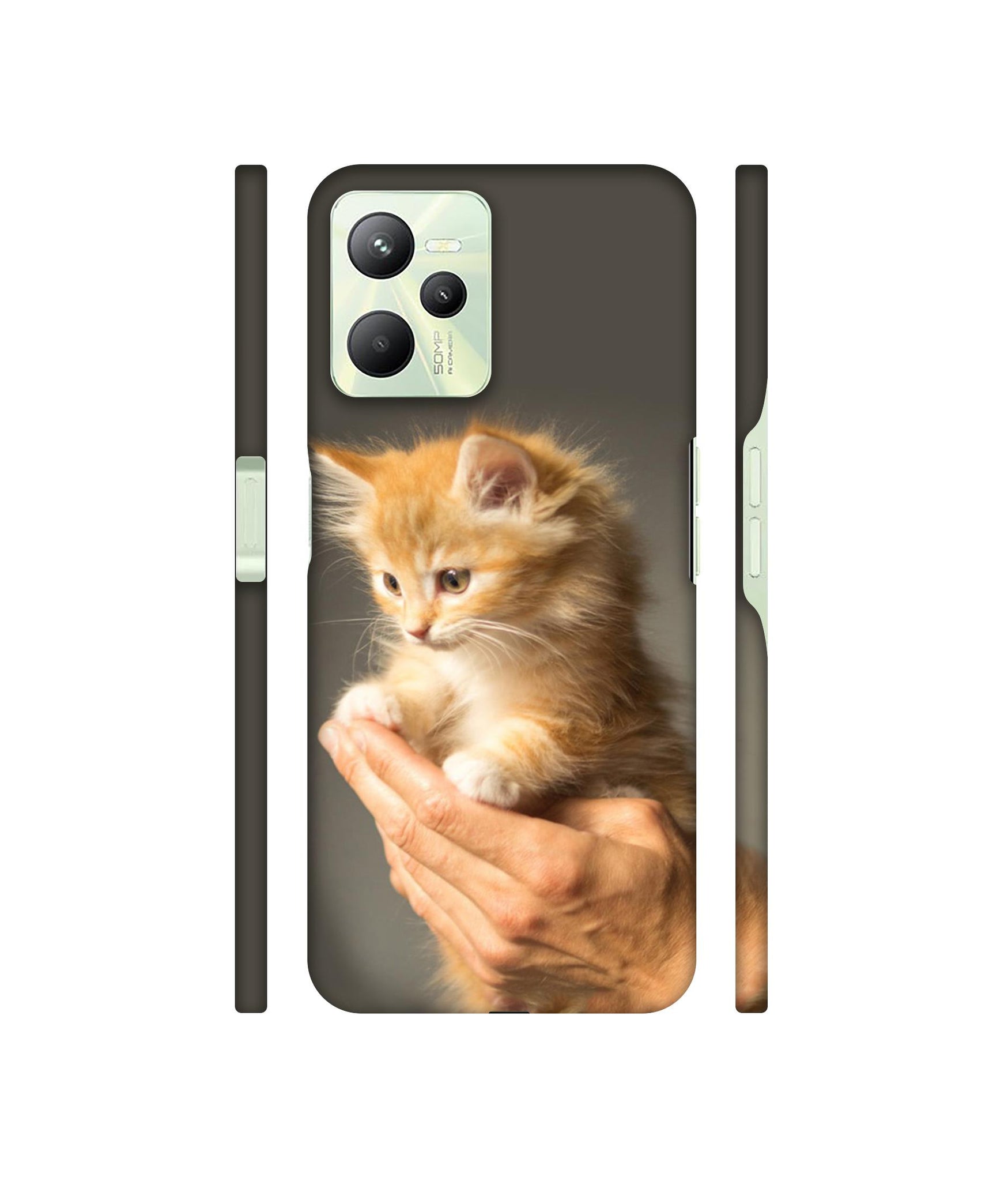 Cute Kitten Designer Hard Back Cover for Realme C35 4G